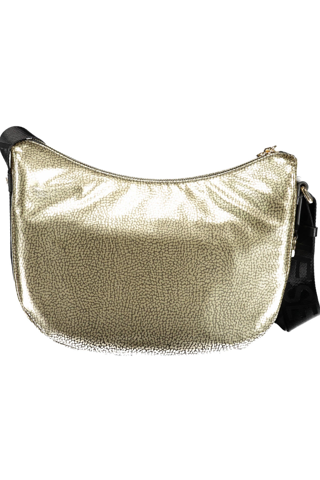934107BA8_ORO_726-LIGHT-GOLD – Goldene Damen-Umhängetasche aus recyceltem Nylon mit Kontrastdetails – Größe: UNI – Farbe: Oro