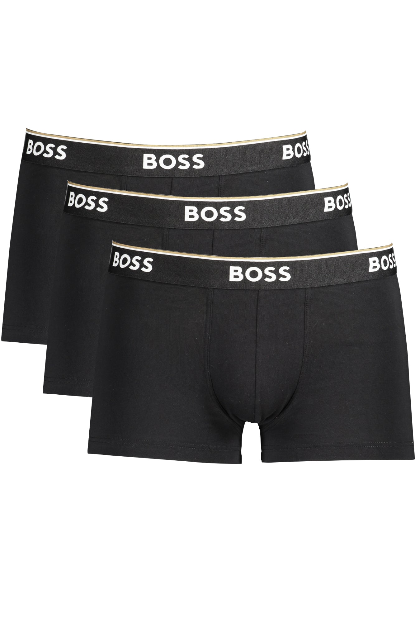 50475274TRUNK3PPOWER_NE001 – Dreierpack schwarze Herren-Boxershorts mit Logo-Druck und Gummibund – Größe: S, M, L, XL, 2XL – Farbe: Nero