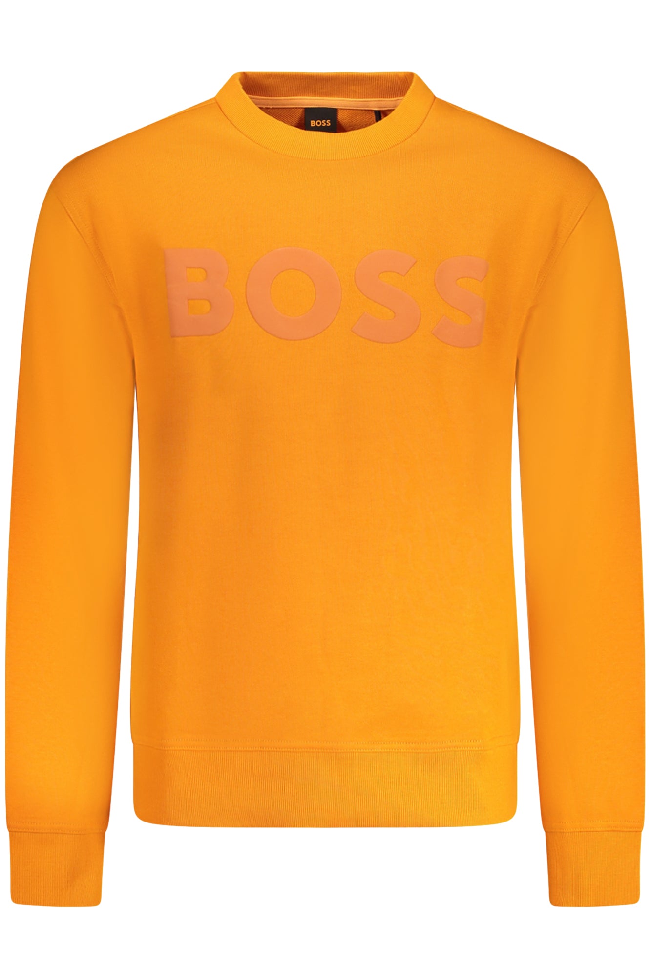 50487133WEBASICCREW_AR890 – Herren Sweatshirt Orange: Langarm, Rundhals, Bio-Baumwolle, Druck – Größe: XS, S, M, L, XL, 2XL – Farbe: Arancione