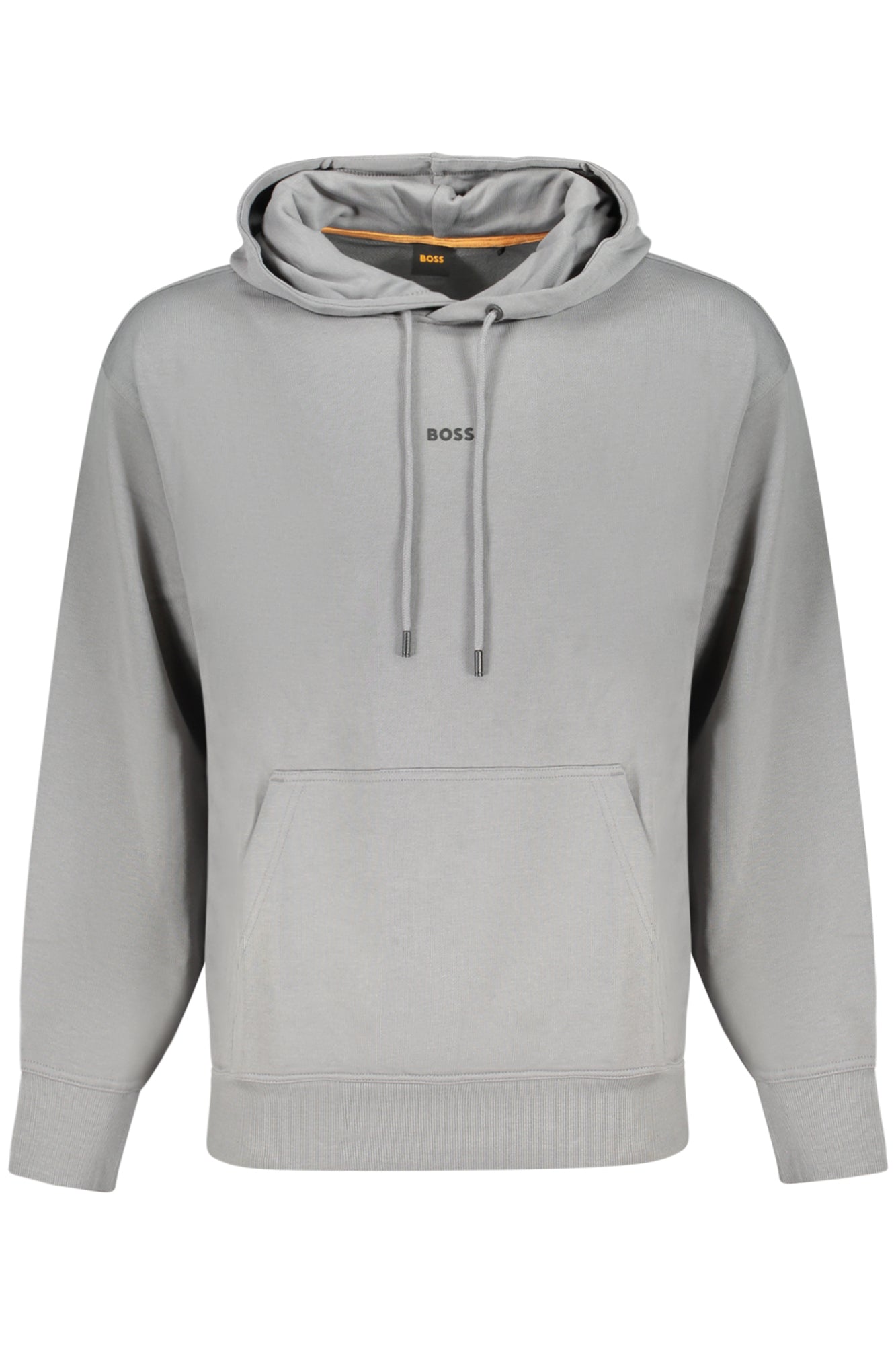 50514530WESMALLHOOD_GR062 – Gemütliches Herren Sweatshirt: Grauer Langarm-Hoodie mit Logo-Aufdruck – Größe: L, XL, 2XL, S, M – Farbe: Grigio