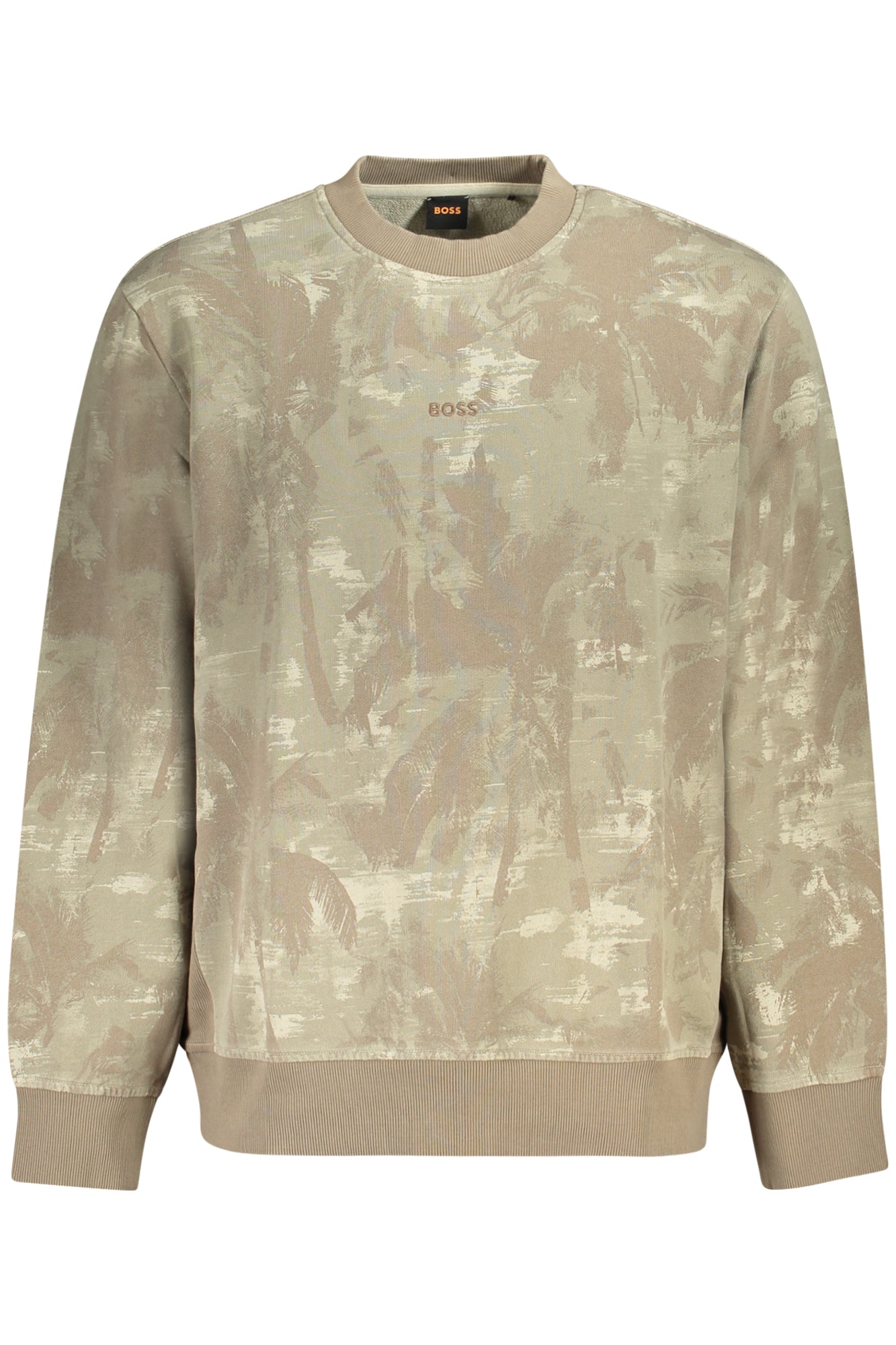 50531291WEJUNGLE_MA271 – Herren Pullover Braun – Langarm, Rundhals, Stickerei & Details – Größe: L, 2XL, XL – Farbe: Marrone