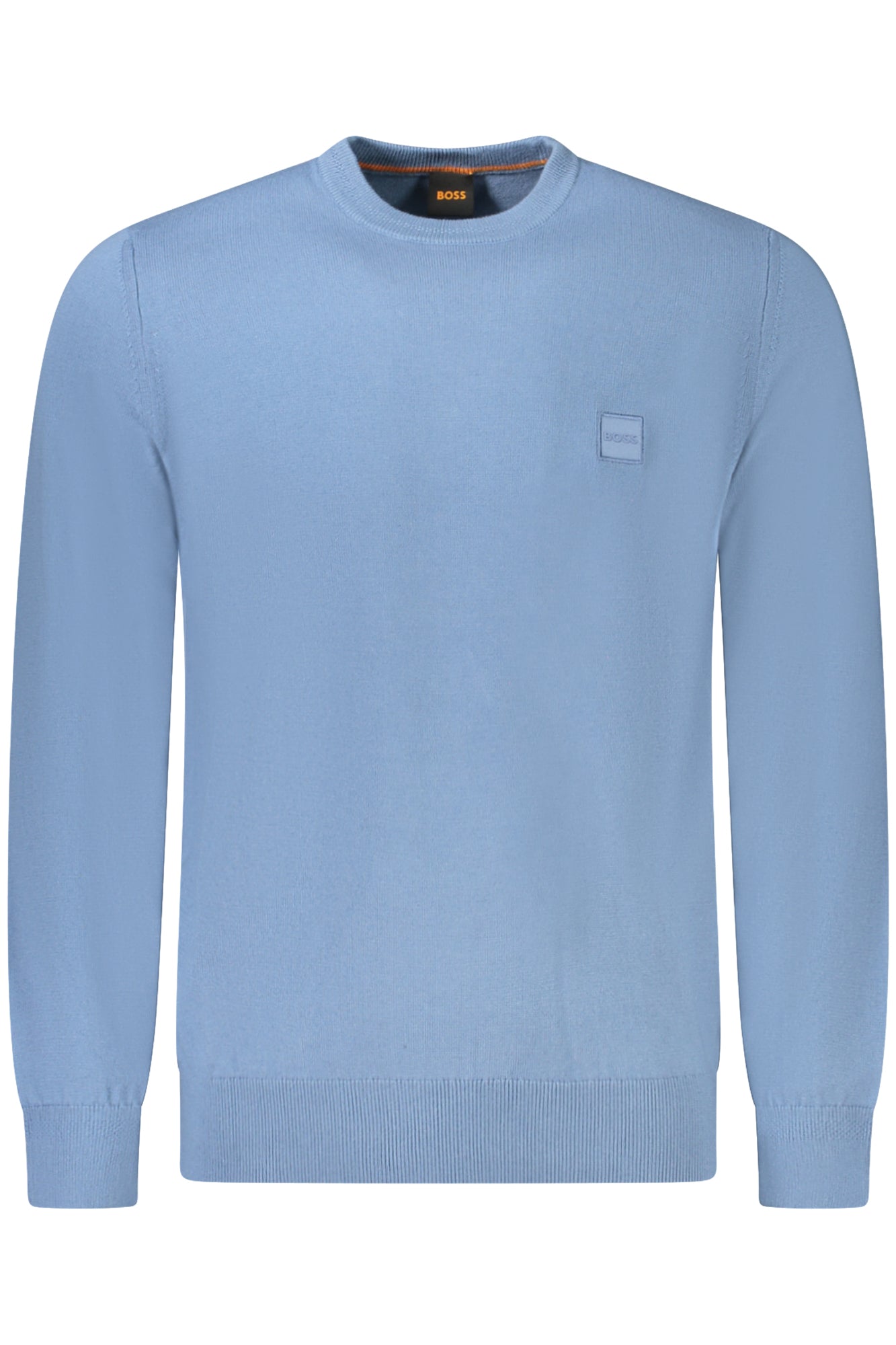 50527583KANOVANOS_AZ459 – Blauer Herrenpullover: Langarm, Rundhals, aus regenerierter Baumwolle – Größe: S, M, L, XL, 2XL, 3XL – Farbe: Azzurro