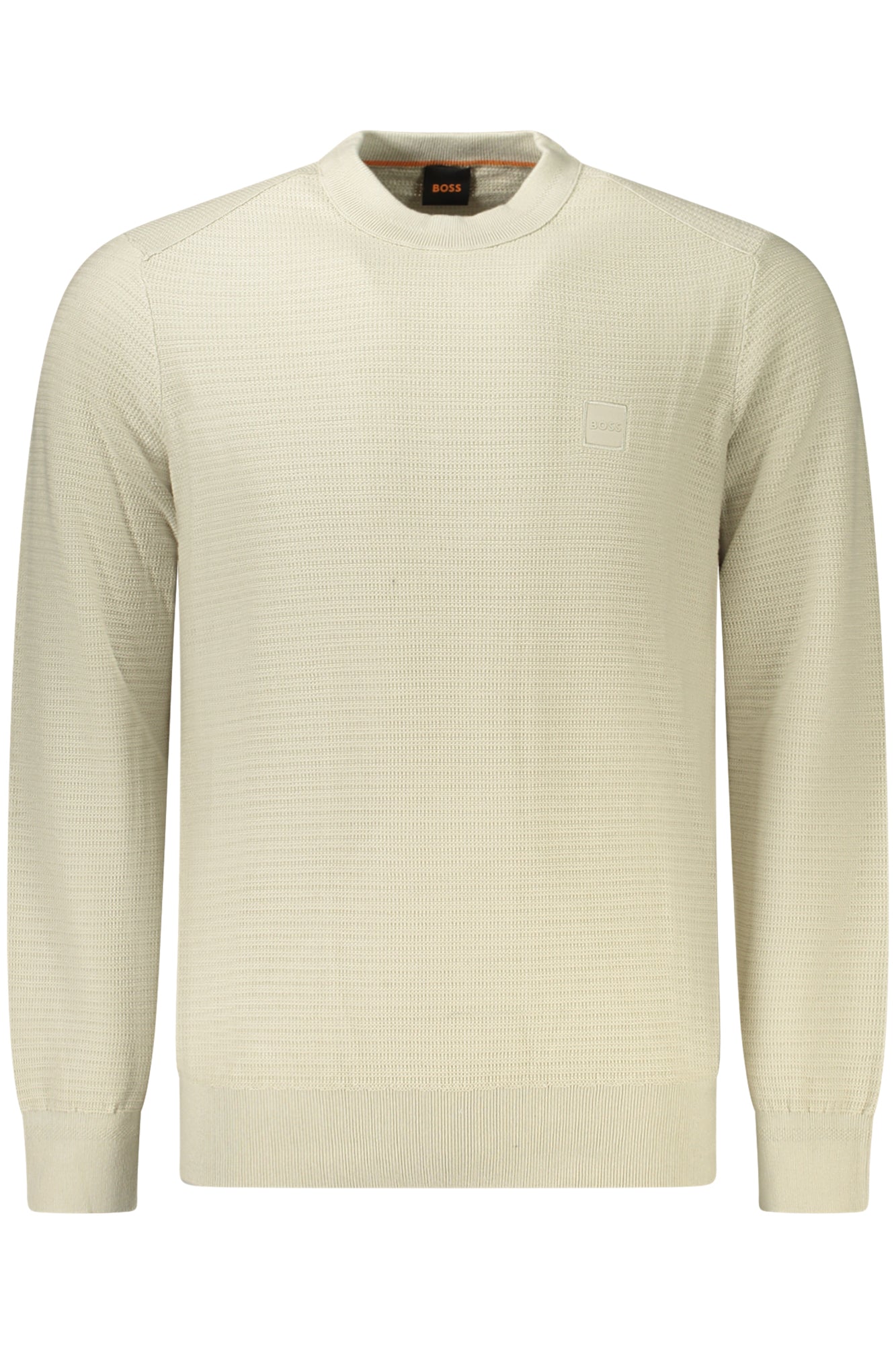 50527584ANIONS_BE271 – Eleganter Herren-Pullover Beige - Langarmshirt mit Rundhals & Logo – Größe: S, M, L, XL, 2XL, 3XL – Farbe: Beige