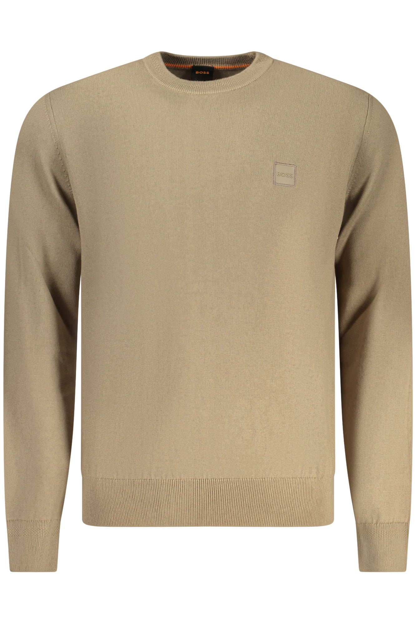 50527583KANOVANOS_MA346 – Brauner Herrenpullover aus Bio-Baumwolle mit Applikation und Logo – Größe: S, M, L, XL, 2XL – Farbe: Marrone