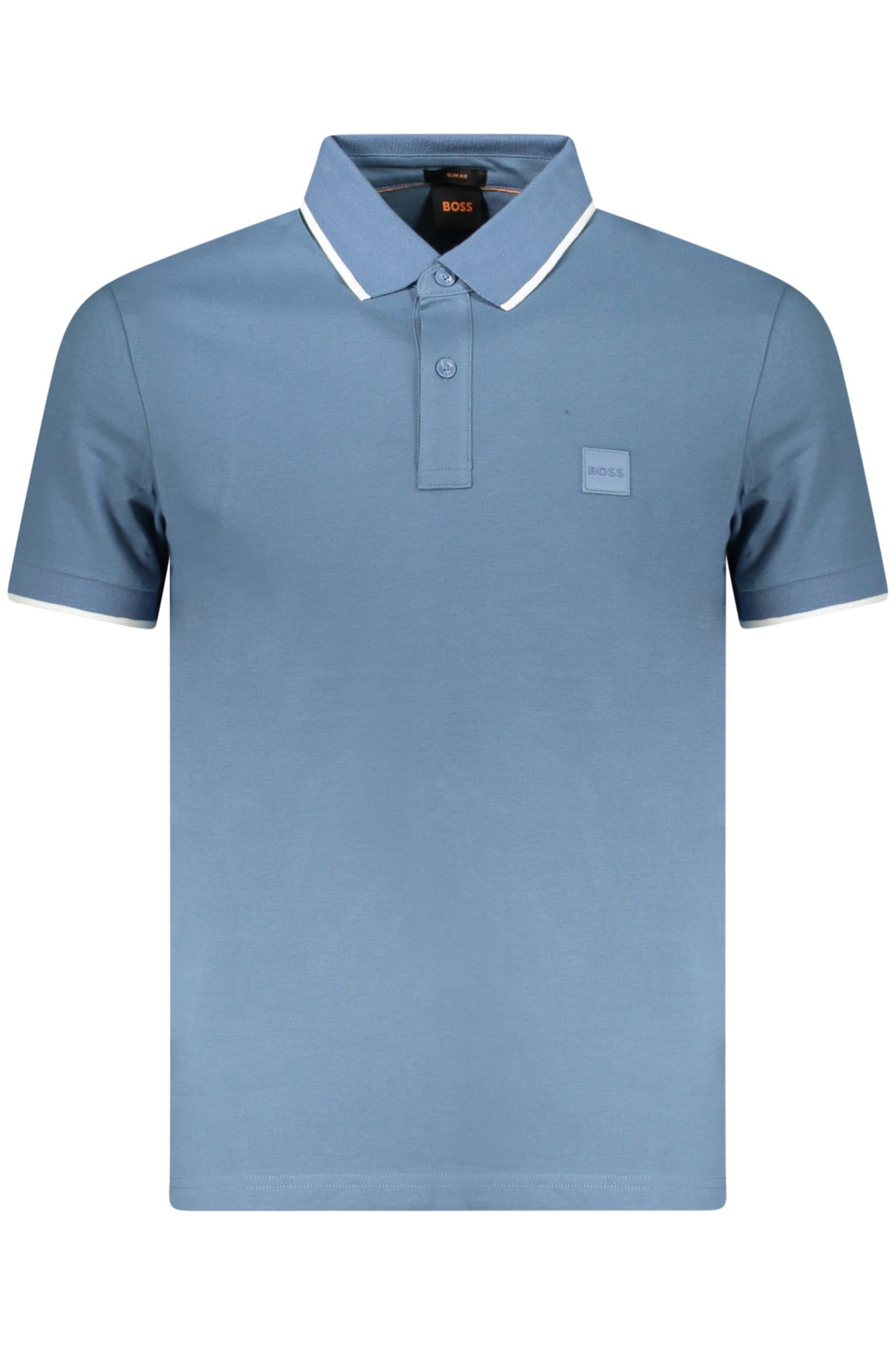 50507699PASSERTIP_AZ459 – Herren Slim Fit Polo Blau Kurzarm mit Kontrast und Stickerei – Größe: S, M, L, XL, 2XL, 3XL – Farbe: Azzurro