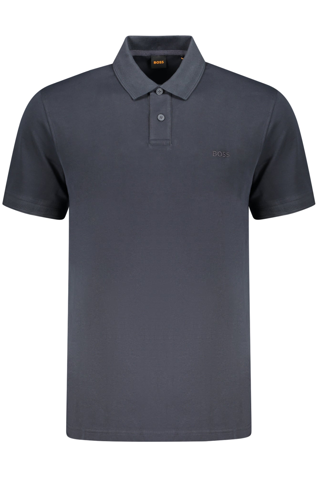 50520109PEINTERLOCK_BL404 – Elegantes Herren Kurzarm-Polo in Blau mit Kontrastdetails & Stickerei – Größe: S, M, L, XL, 2XL, 3XL, 4XL – Farbe: Blu