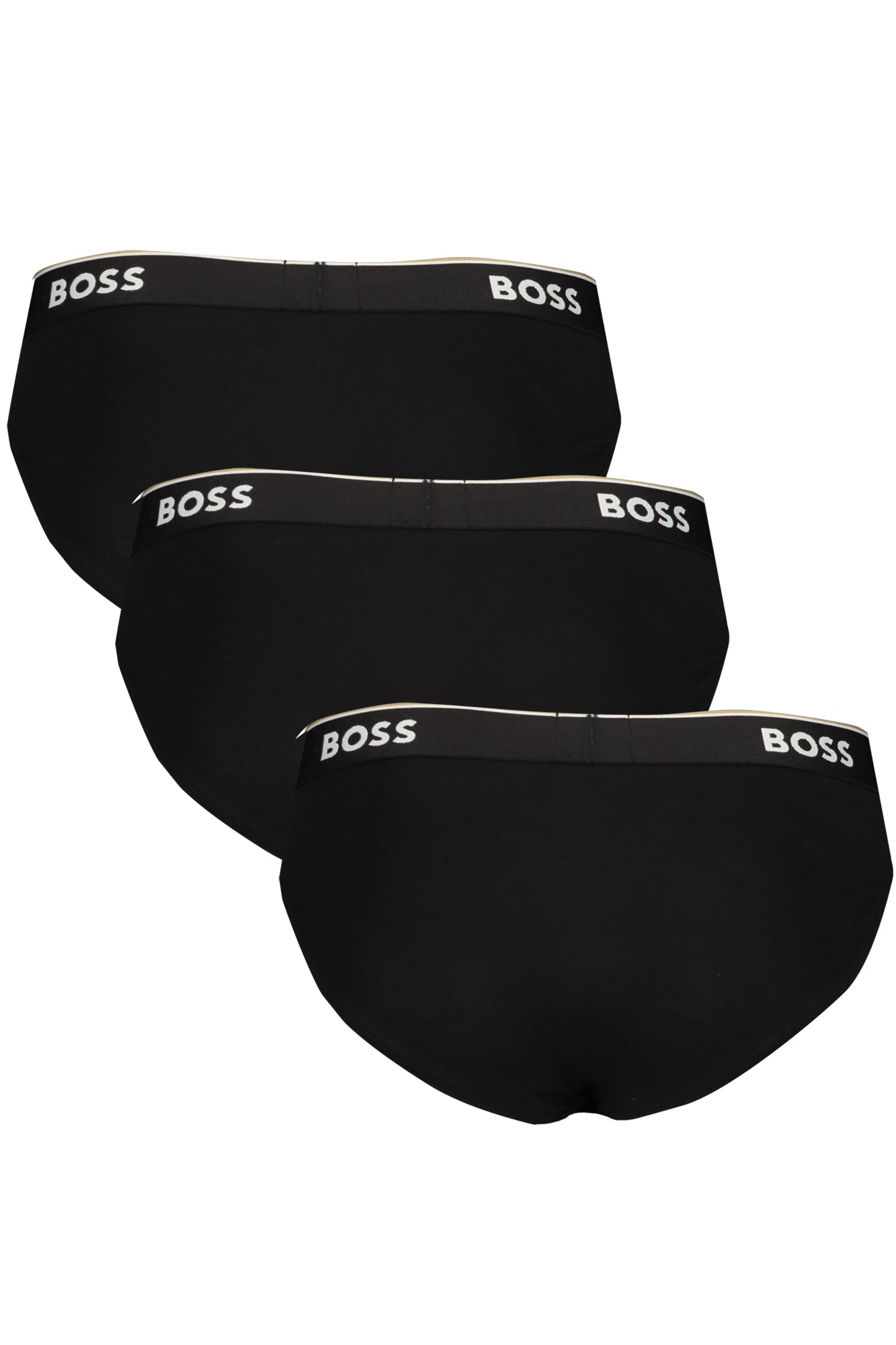 50475273_NE001 – Dreierpack Herren Slips Schwarz mit Gummizug und Logodruck – Größe: S, M, L, XL, 2XL – Farbe: Nero