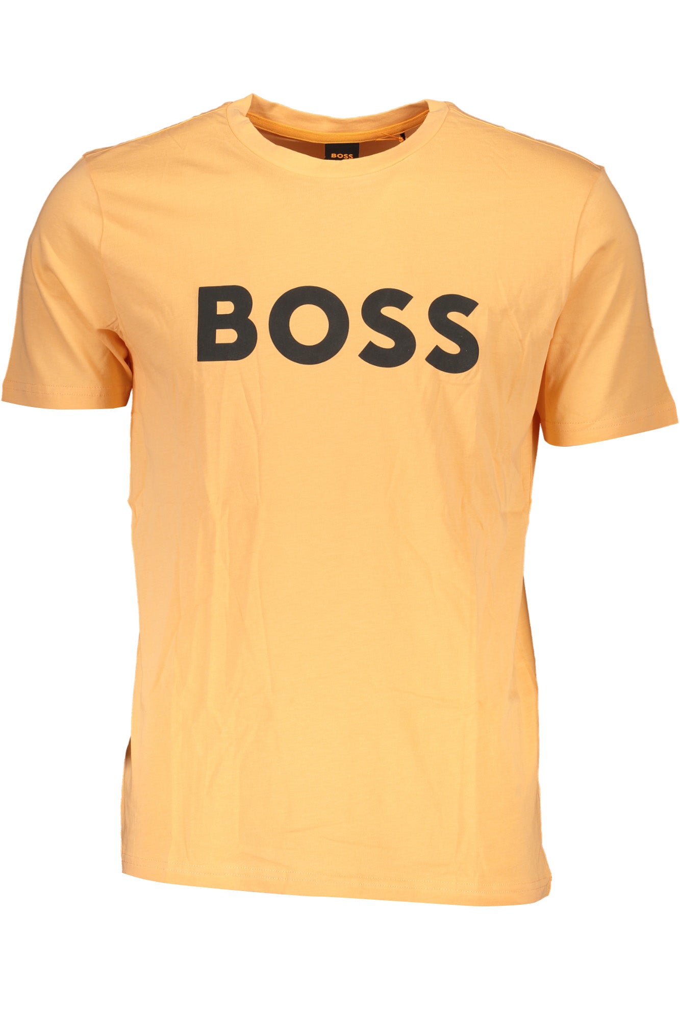 50481923THINKING1_AR833 – Herren T-Shirt Orange: Kurzarm, Rundhals, Print, Bio-Baumwolle – Größe: 2XL, 3XL, S, M, L – Farbe: Arancione