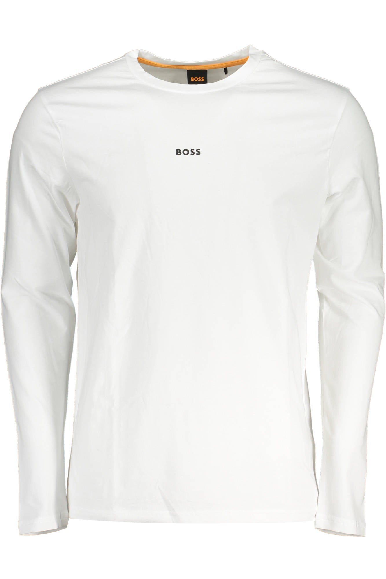 50473286TCHARK_1205450_BIANCO100 – Weißes Herren Langarmshirt aus Bio-Baumwolle mit Rundhals und Logo – Größe: S – Farbe: Bianco