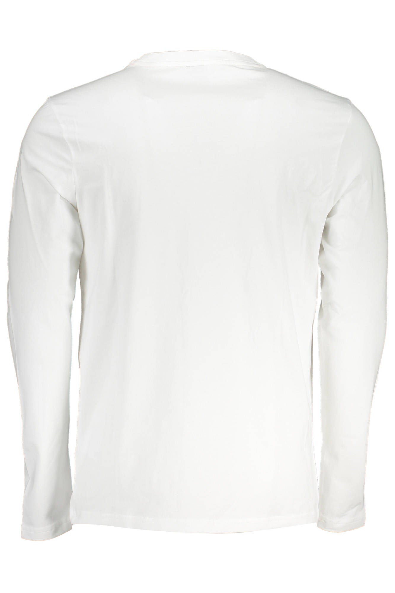 50473286TCHARK_1205450_BIANCO100 – Weißes Herren Langarmshirt aus Bio-Baumwolle mit Rundhals und Logo – Größe: S – Farbe: Bianco