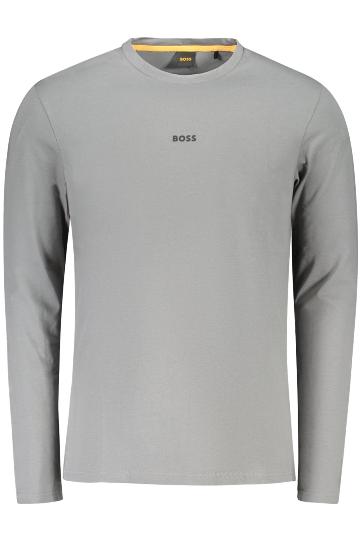 50473286TCHARK_GR062 – Herren Langarmshirt aus Bio-Baumwolle in Grau mit Logo-Applikation – Größe: S, M, L, XL, 2XL – Farbe: Grigio