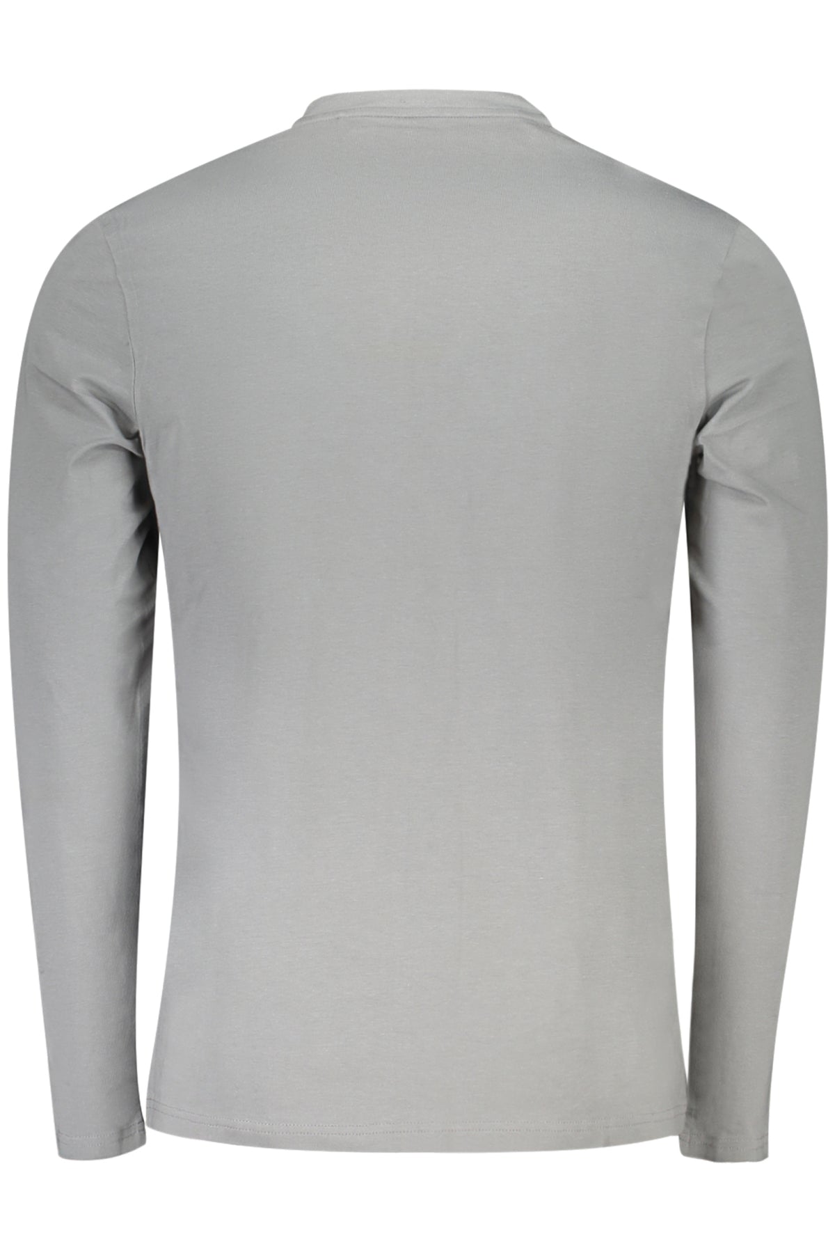 50473286TCHARK_GR062 – Herren Langarmshirt aus Bio-Baumwolle in Grau mit Logo-Applikation – Größe: S, M, L, XL, 2XL – Farbe: Grigio