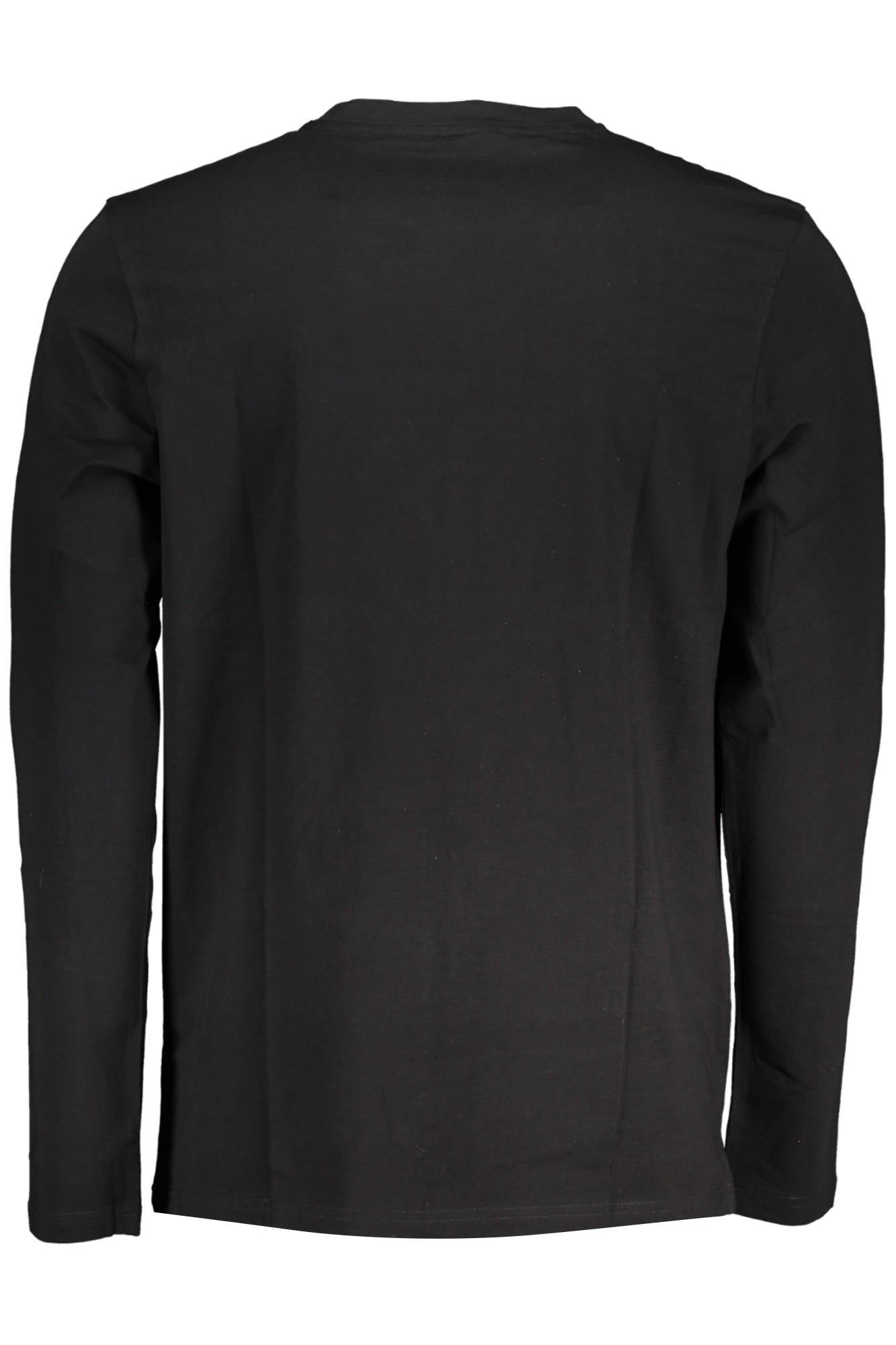 50473286TCHARK_A7A7DD8_NERO001 – Langarmshirt Herren Schwarz: Rundhals, Bio-Baumwolle, Logo-Applikation – Größe: S, M – Farbe: Nero