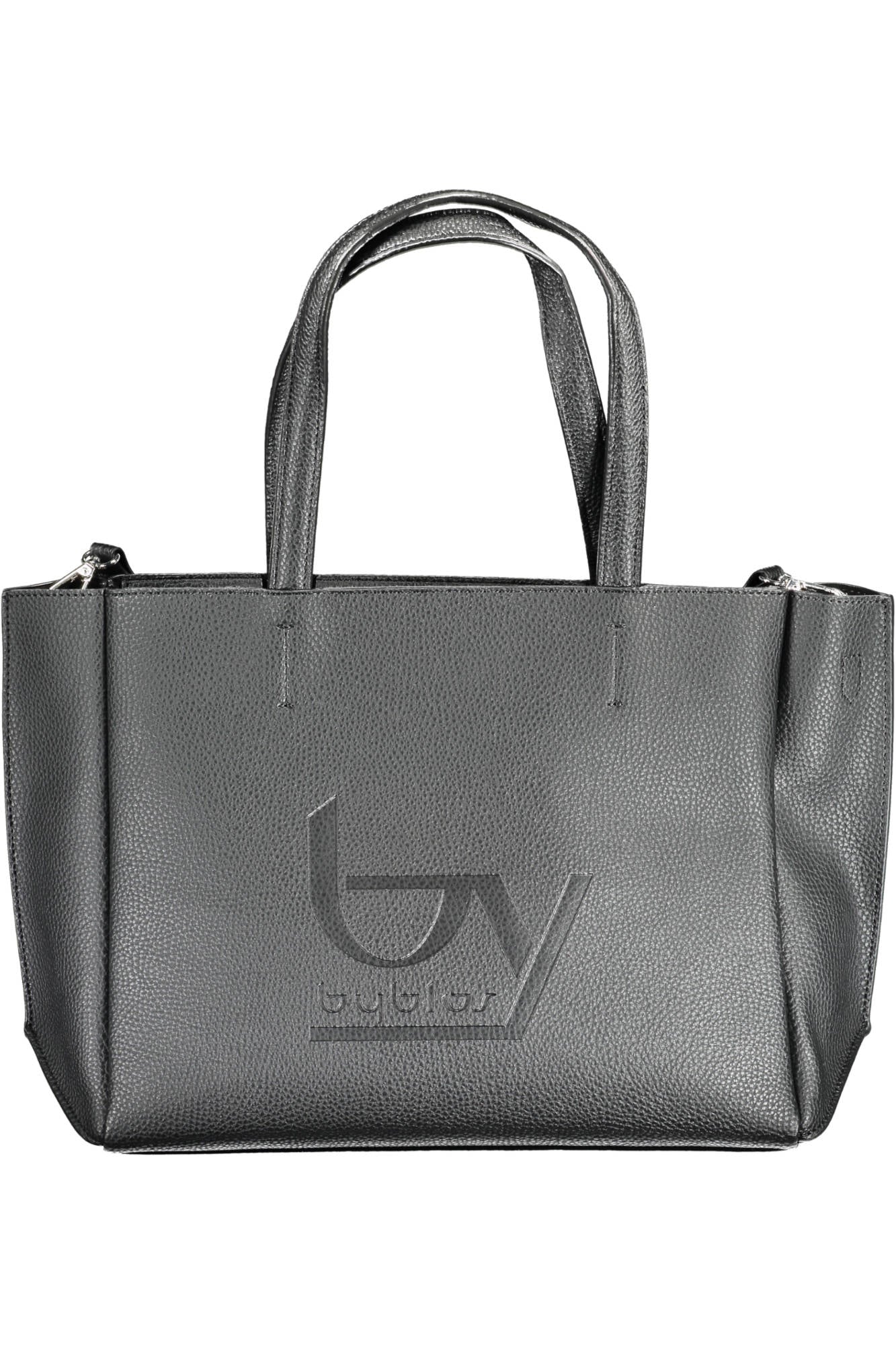 20100080_NERO_293-BLK – Elegante schwarze Handtasche mit Henkel und verstellbarem Riemen – Größe: UNI – Farbe: Nero