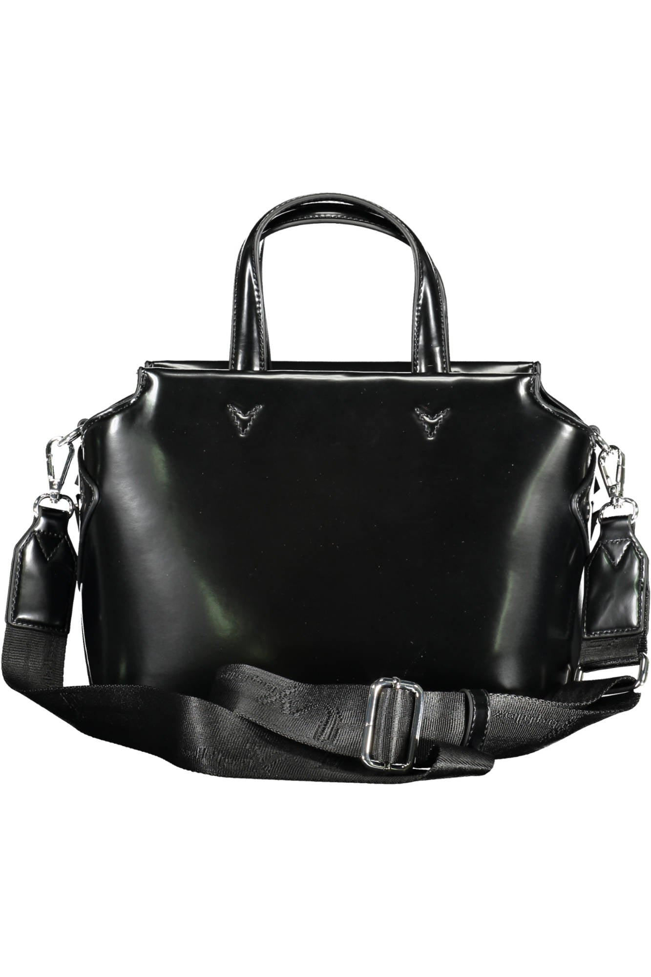 20100096_NERO_293-BLK – Elegante Schwarze Damen-Tasche mit Kontrastdetails und Schulterriemen – Größe: UNI – Farbe: Nero