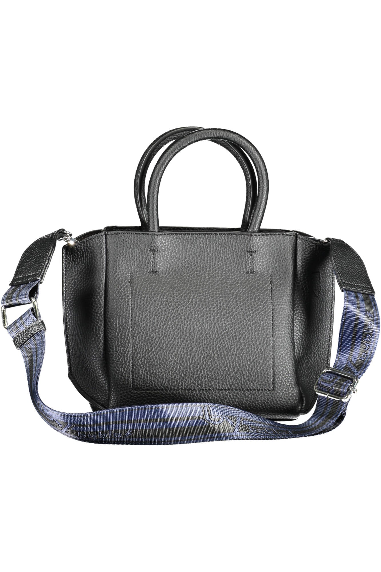 20100082_NERO_293-BLK – Elegante schwarze Damenhandtasche mit Henkeln und abnehmbarem Riemen – Größe: UNI – Farbe: Nero