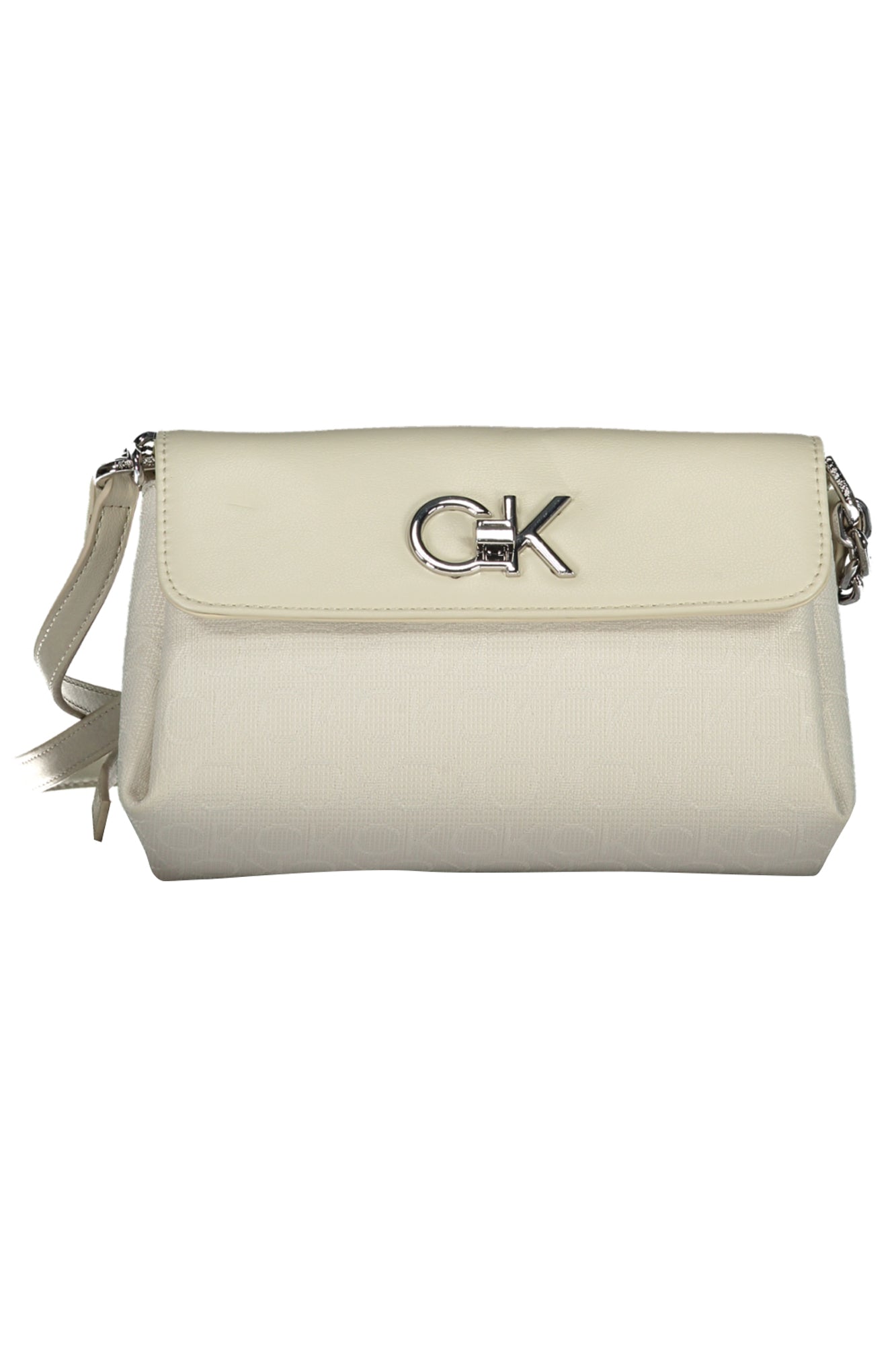 K60K611989_BEPC4 – Stylische Beige Damen-Tasche mit Kettenhenkel aus recyceltem Polyester – Größe: UNI – Farbe: Beige