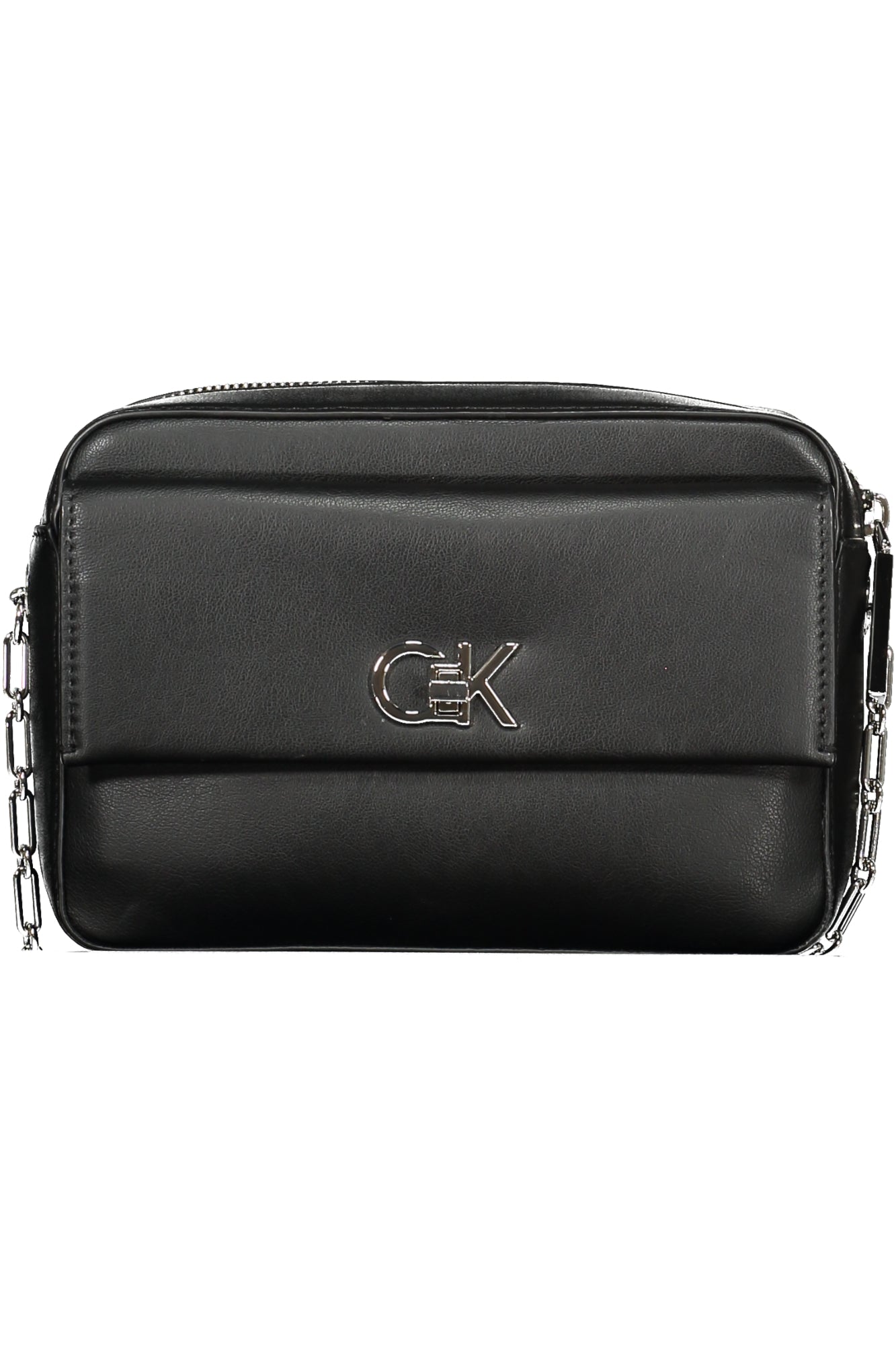 K60K613089_NEBEH – Elegante schwarze Schultertasche aus recyceltem Polyester mit Logo – Größe: UNI – Farbe: Nero