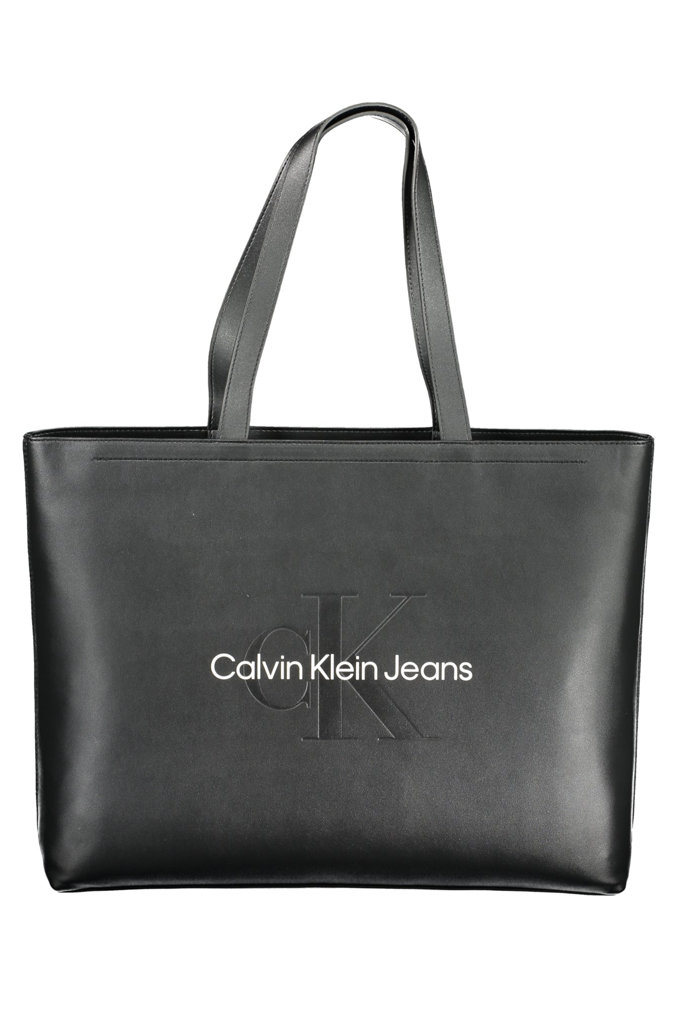 K60K612222_NE01R – Elegante Damenschultertasche in Schwarz mit Druck und Reißverschluss – Größe: UNI – Farbe: Nero