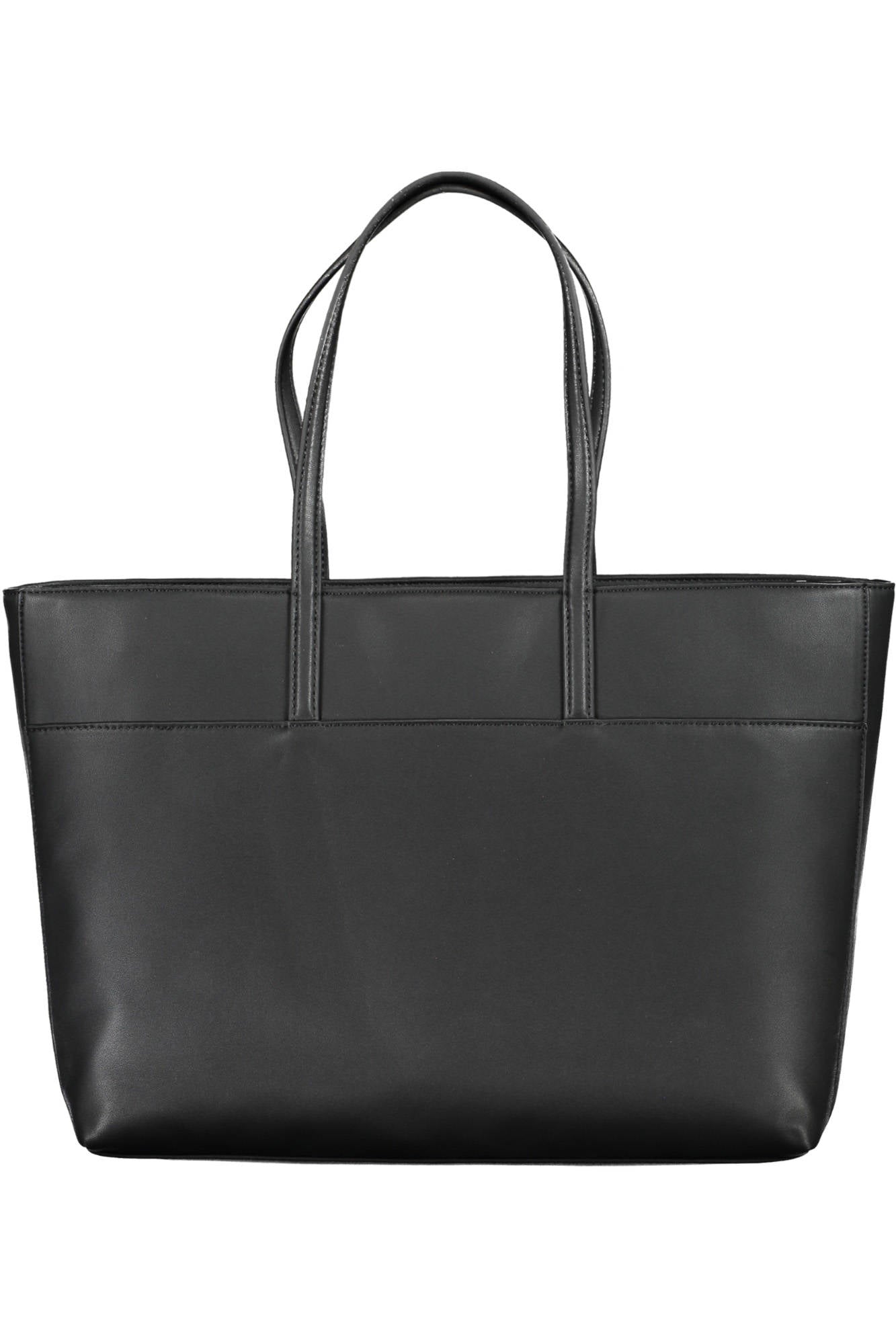 K60K610747_NERO_BAX – Elegante Schwarze Damenschultertasche aus Recyceltem Polyester – Größe: UNI – Farbe: Nero