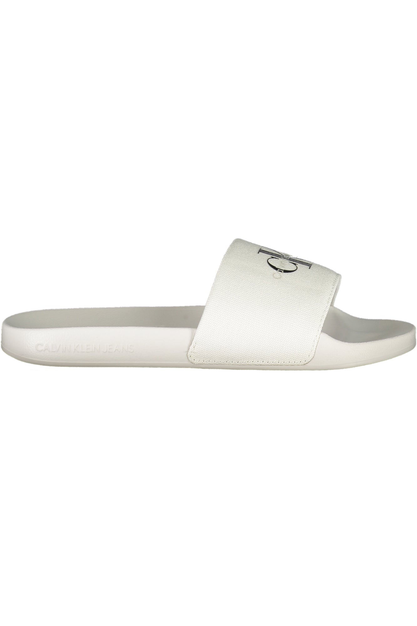 YW0YW01835_BI01W – Stilvolle Damen-Pantolette in Weiß mit modernem Druck-Logo – Größe: 36, 37, 38, 39, 40, 41 – Farbe: Bianco