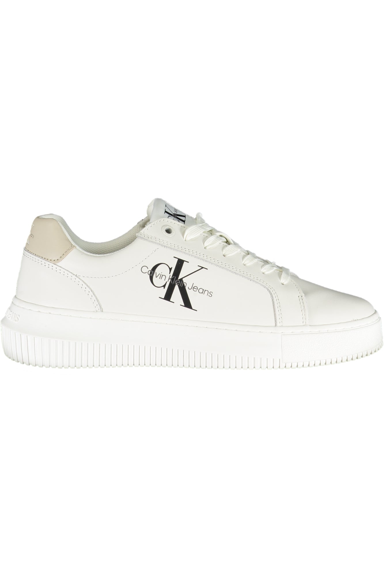 YW0YW00823F_BI0LE – Damen Sportschuh Weiß mit Kontrastdetails aus Recyclingmaterial – Größe: 40 – Farbe: Bianco