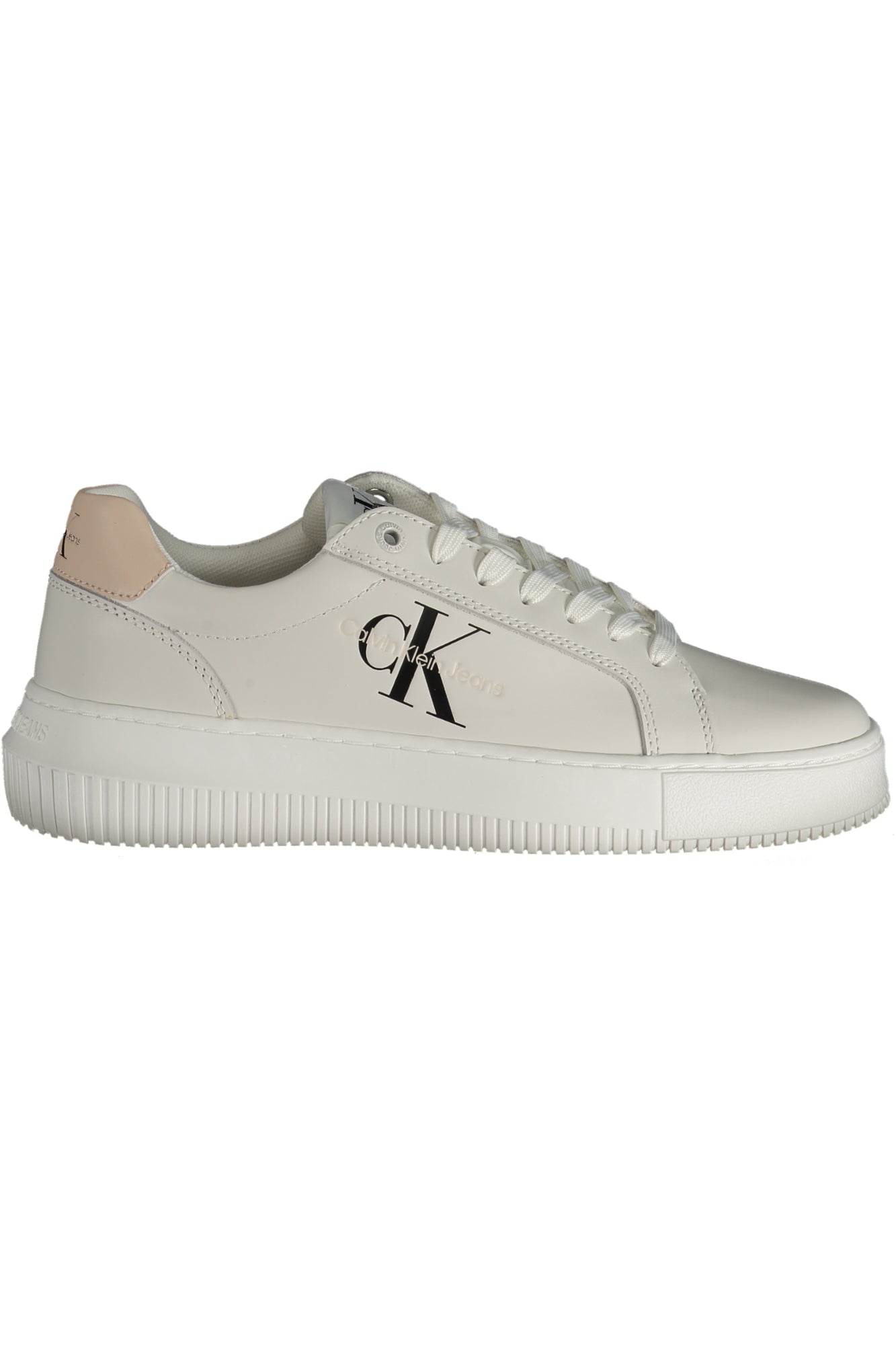 YW0YW00823F_BI0LA – Damen-Sportschuh Weiß mit Kontrastdetails & 50% recyceltem Polyester – Größe: 36, 37, 38, 39, 40, 41 – Farbe: Bianco