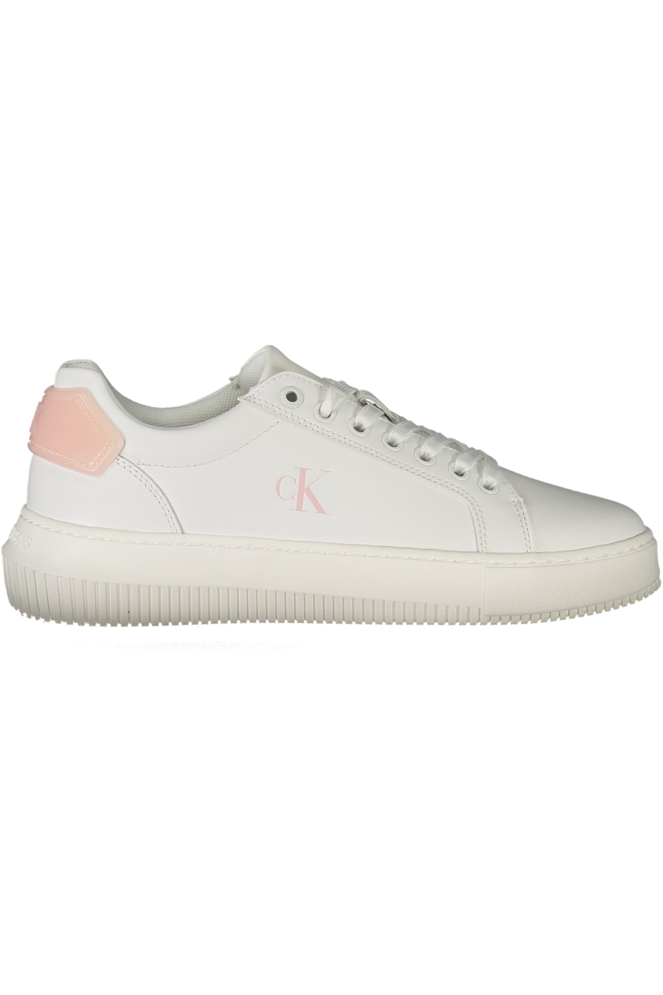 YW0YW01846_BI0LD – Damen-Sportschuh weiß mit rosa Details und herausnehmbarem Fußbett – Größe: 36, 37, 38, 39, 40, 41 – Farbe: Bianco
