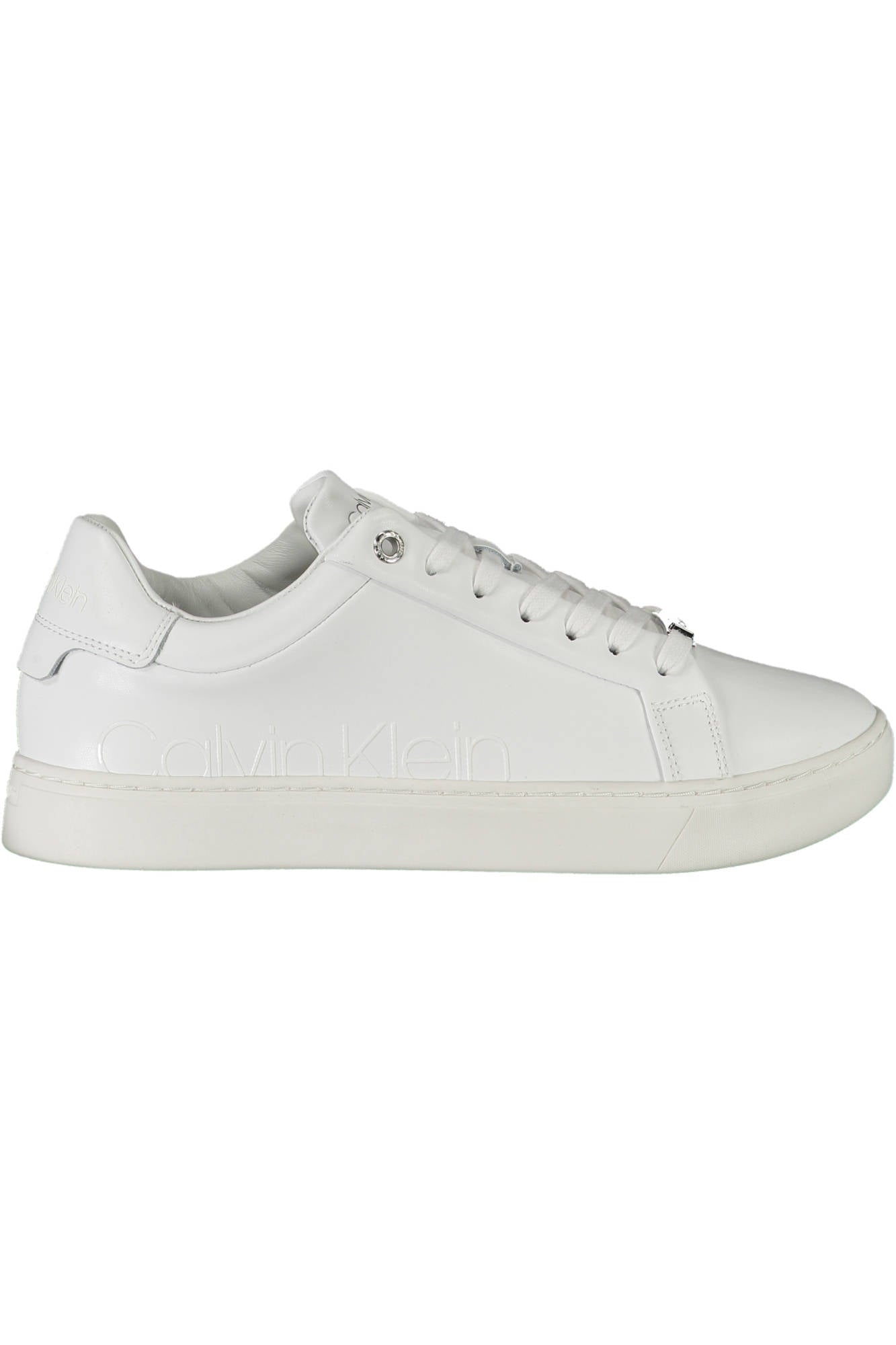 HW0HW00574F_BIANCO_0K4 – Damen-Sneaker Weiß: Sportlicher Schuh aus 100% recyceltem Polyester – Größe: Standard