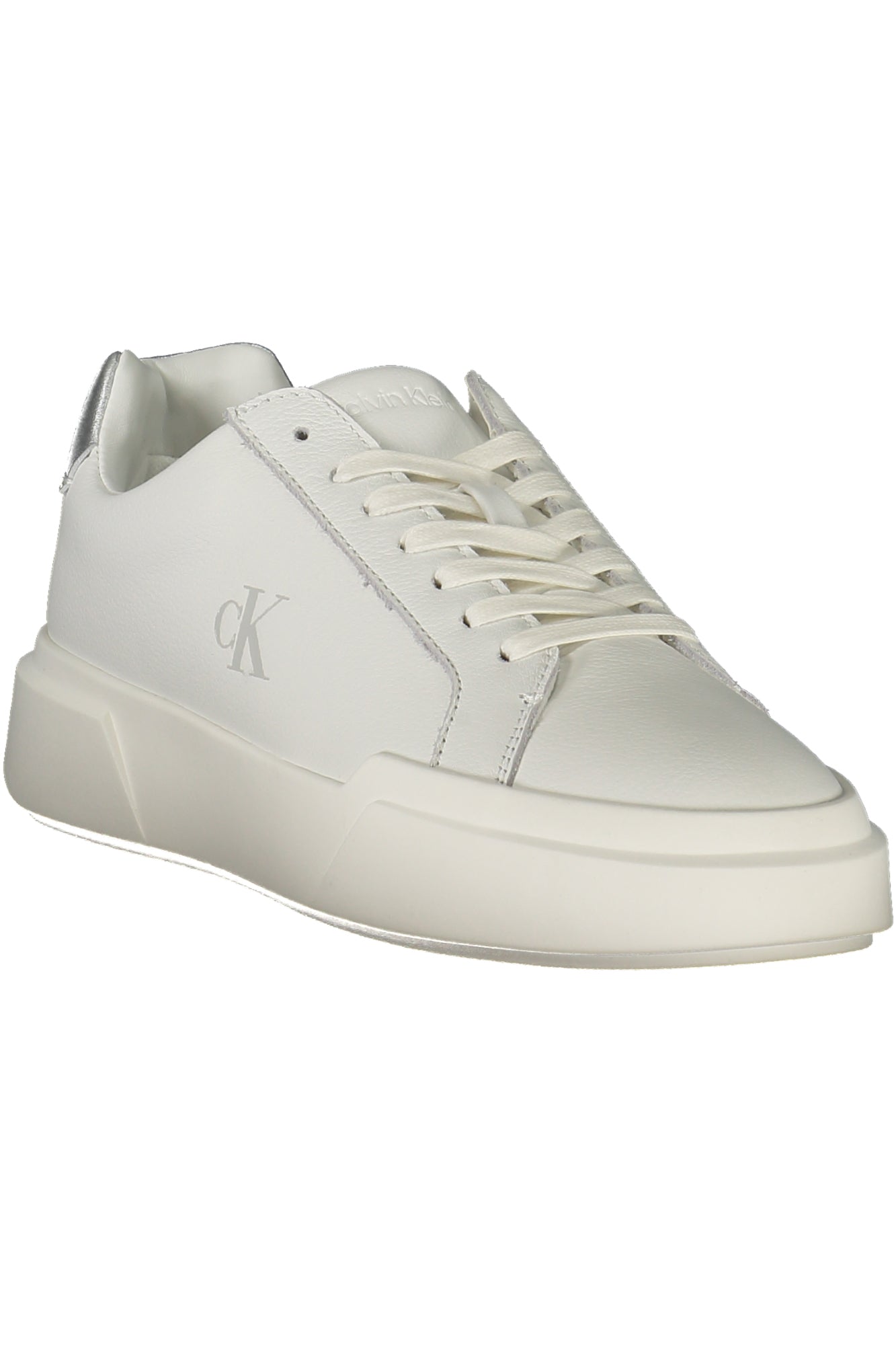 YW0YW01948_BI0LC – Damen Sportschuhe Weiß mit Silberdetails und Komforteinlegesohle – Größe: 36, 37, 38, 39, 40, 41 – Farbe: Bianco
