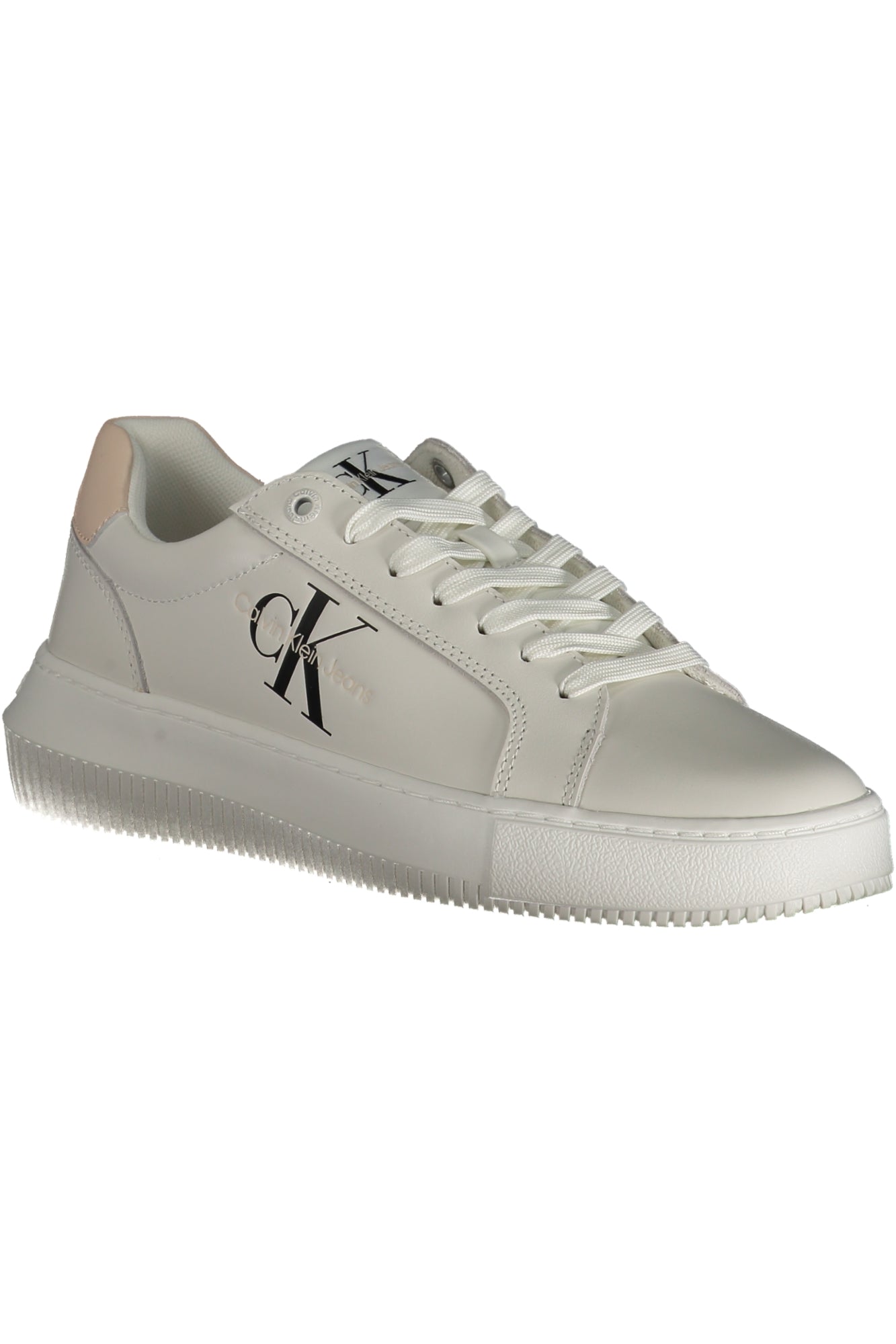 YW0YW00823F_BI0LA – Damen-Sportschuh Weiß mit Kontrastdetails & 50% recyceltem Polyester – Größe: 36, 37, 38, 39, 40, 41 – Farbe: Bianco