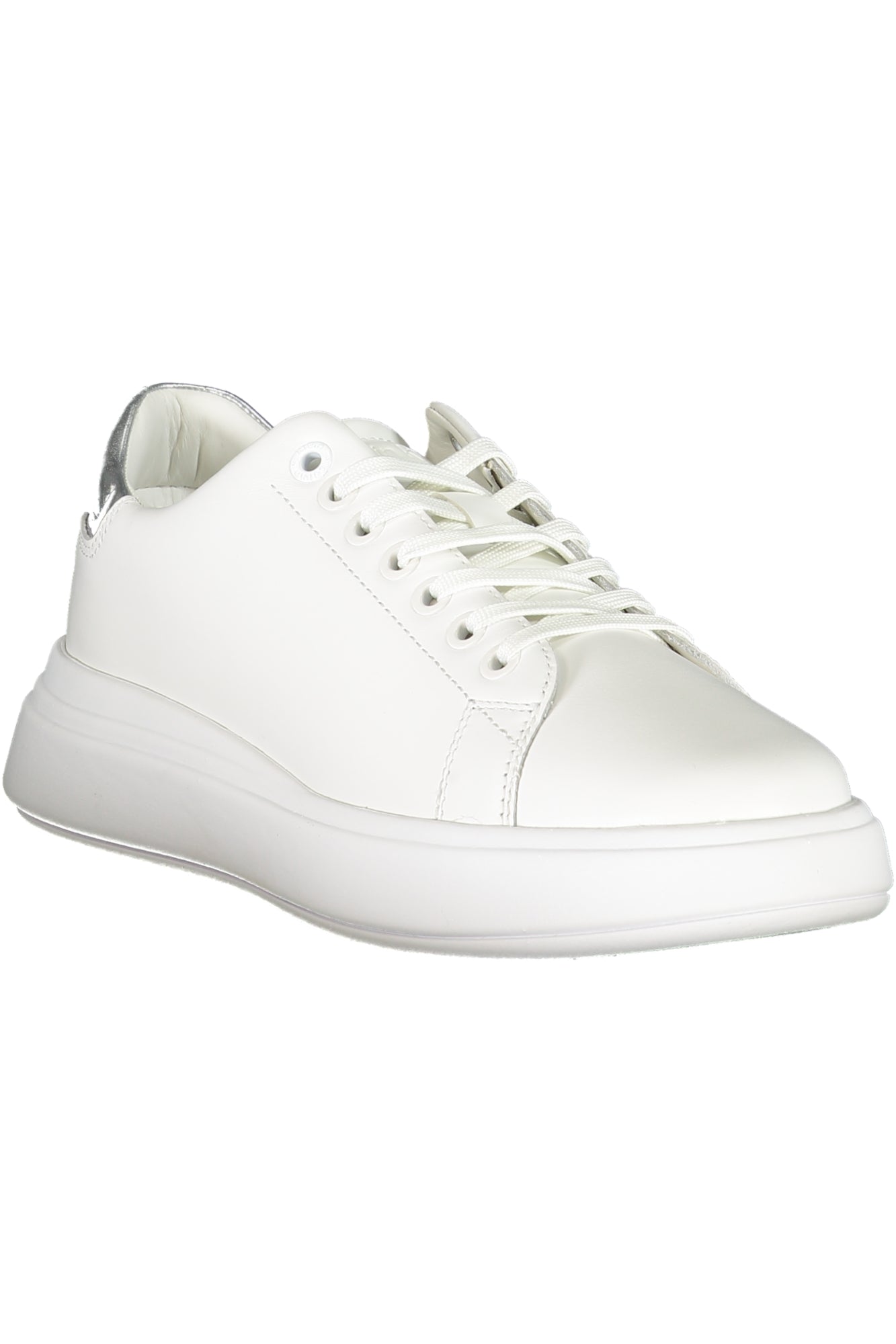 HW0HW02005_BI0K6 – Damen-Sneaker Weiß mit Kontrastdetails & Druck aus 50% recyceltem Leder – Größe: 36, 37, 38, 39, 40, 41 – Farbe: Bianco