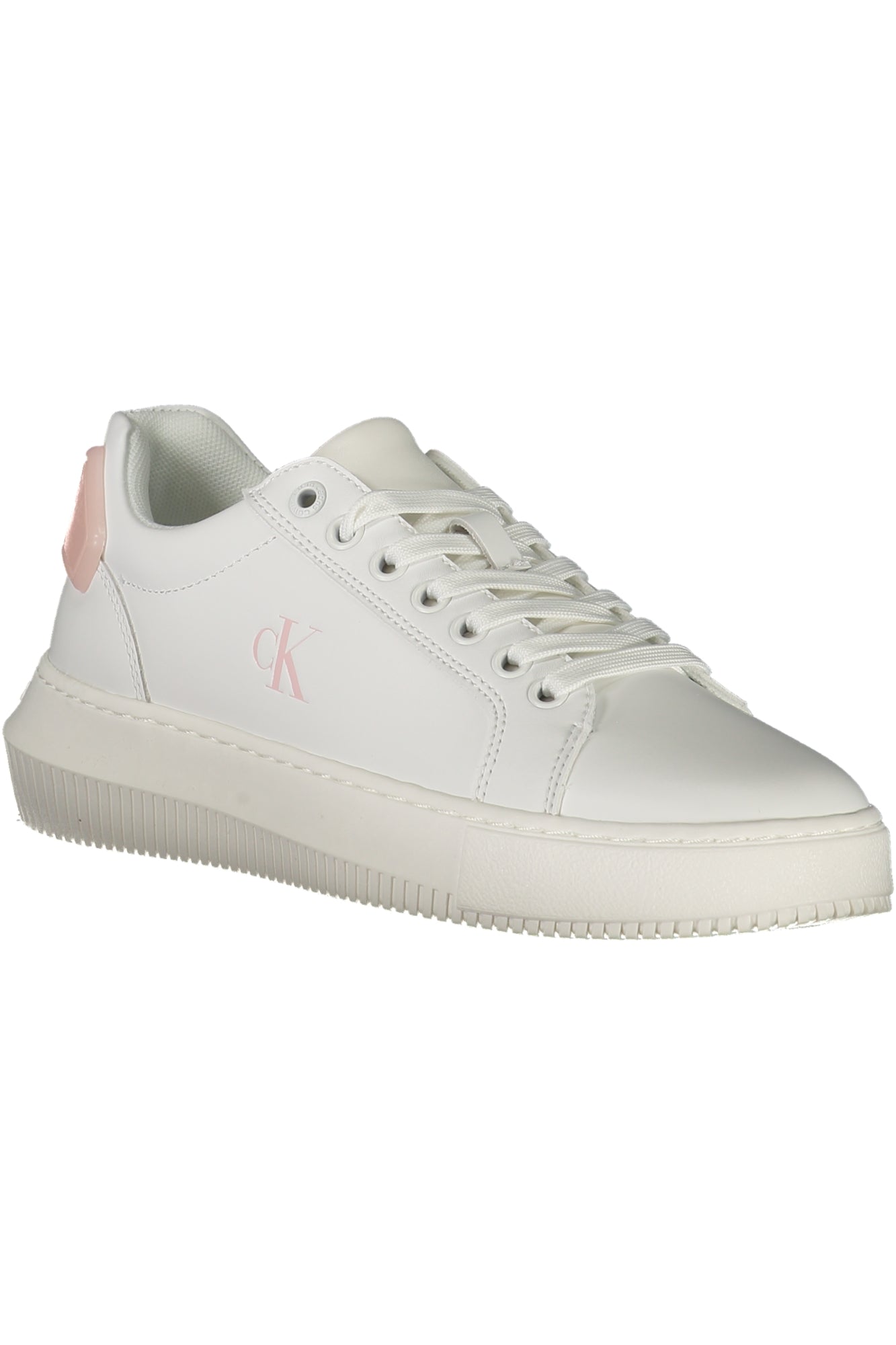 YW0YW01846_BI0LD – Damen-Sportschuh weiß mit rosa Details und herausnehmbarem Fußbett – Größe: 36, 37, 38, 39, 40, 41 – Farbe: Bianco