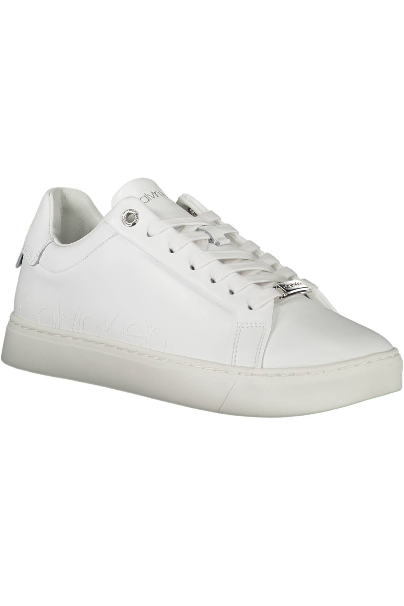 HW0HW00574F_BIANCO_0K4 – Damen-Sneaker Weiß: Sportlicher Schuh aus 100% recyceltem Polyester – Größe: Standard