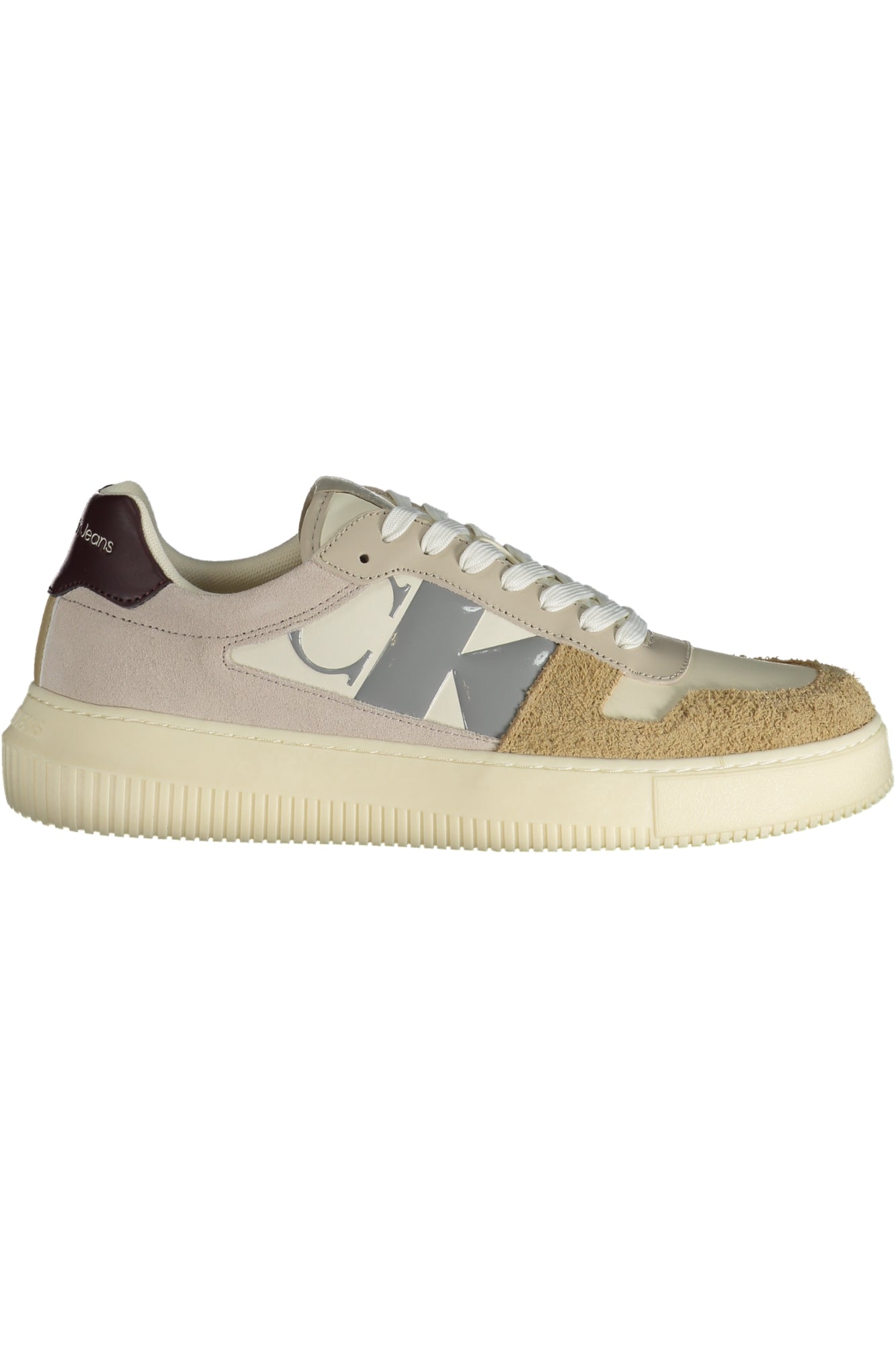 YM0YM01122_BE0HI – Nachhaltiger Herren-Sportschuh in Beige mit Kontrast-Details & Aufdruck – Größe: 40, 41, 42, 43, 44, 45 – Farbe: Beige