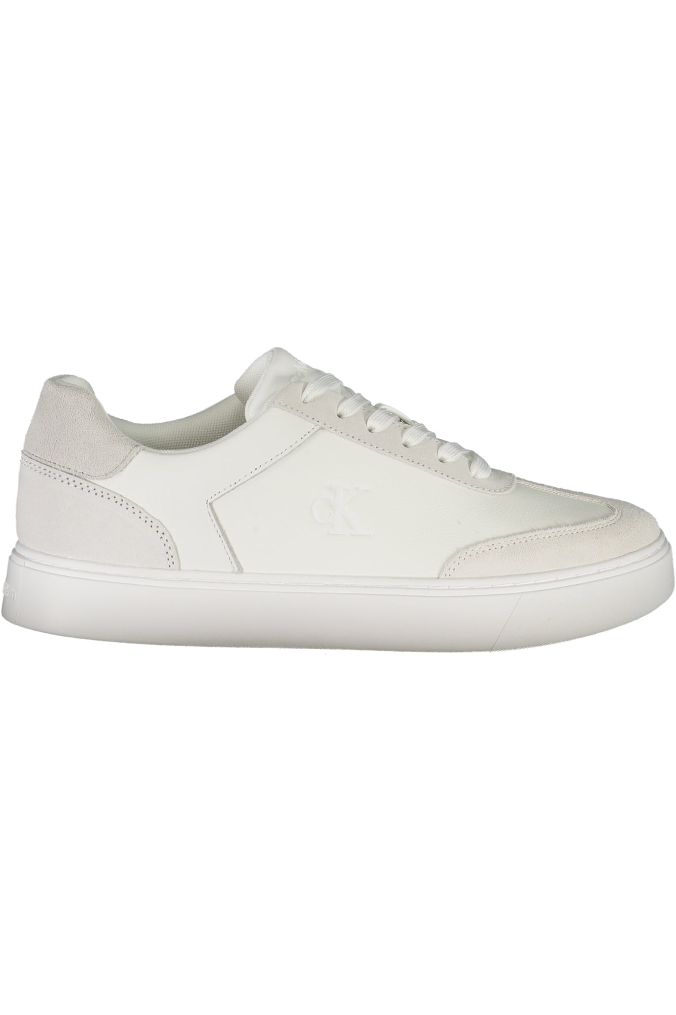 YM0YM01429_BIYAF – Weißer Herren-Sportschuh mit Kontrastdetails und herausnehmbarem Fußbett – Größe: 40, 41, 42, 43, 44, 45 – Farbe: Bianco
