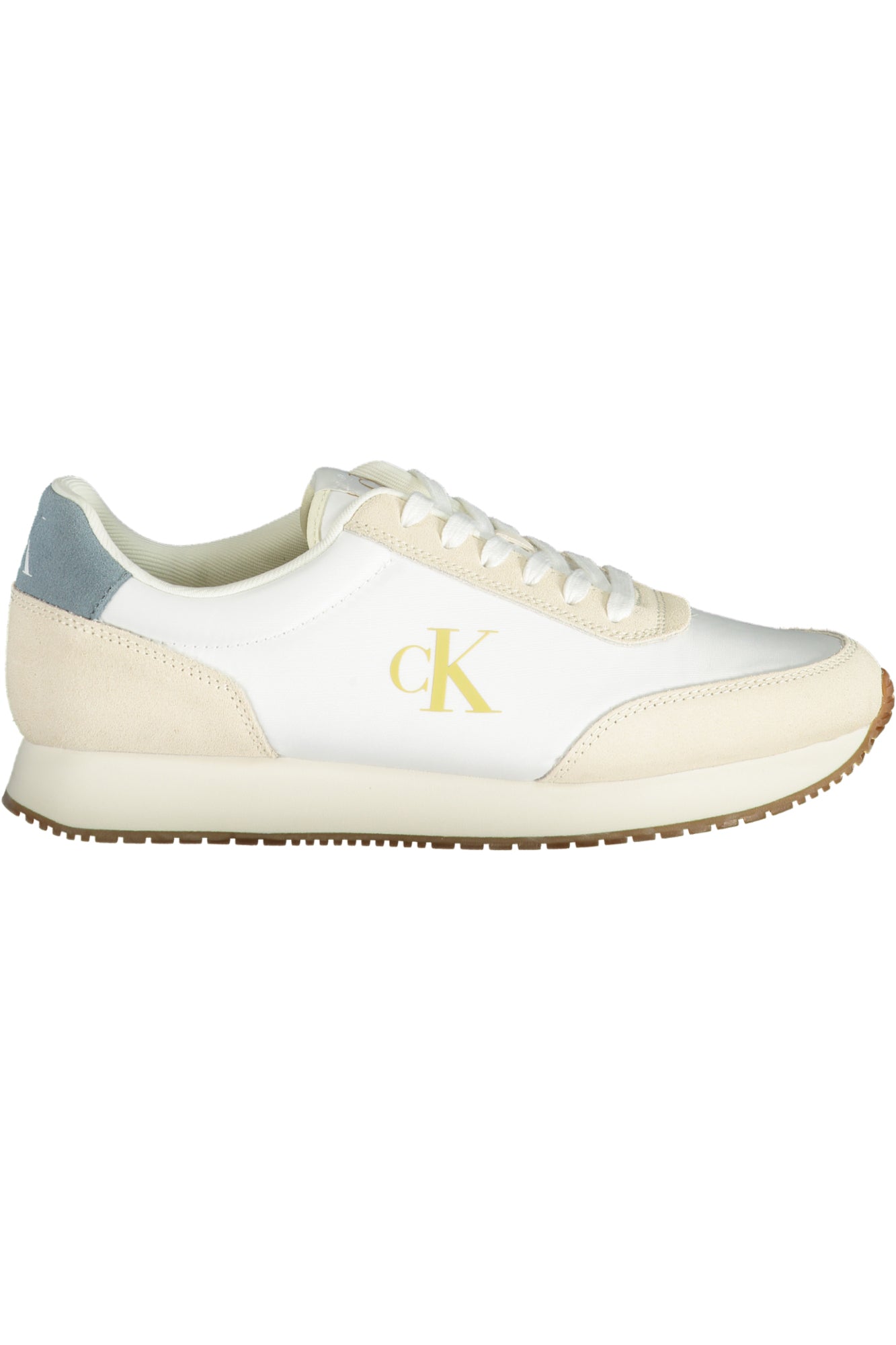 YM0YM01119_BI0LD – Weiße Herrensneaker mit Kontrasten und herausnehmbarem Fußbett – Größe: 40, 41, 42, 43, 44, 45, 46 – Farbe: Bianco