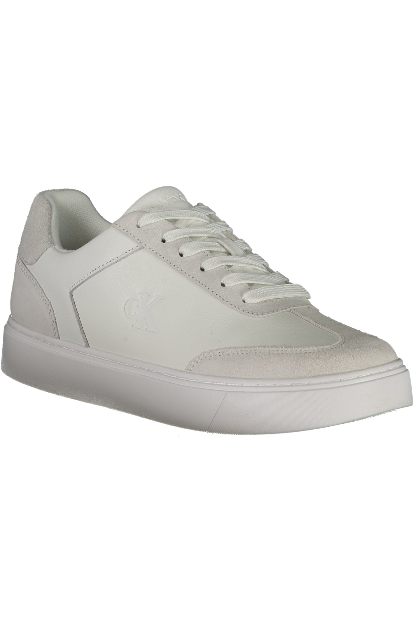 YM0YM01429_BIYAF – Weißer Herren-Sportschuh mit Kontrastdetails und herausnehmbarem Fußbett – Größe: 40, 41, 42, 43, 44, 45 – Farbe: Bianco
