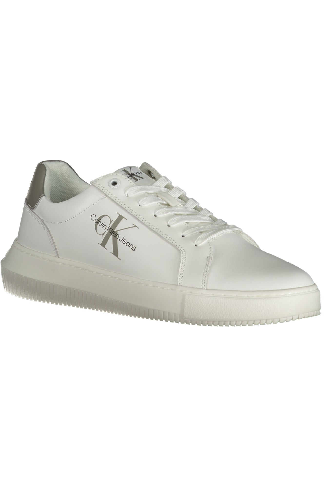 YM0YM00681_BI02S – Herren Sportschuh Weiß mit Kontrastdetails & recyceltem Gummi – Größe: 40, 41, 42, 43, 44, 45, 46 – Farbe: Bianco