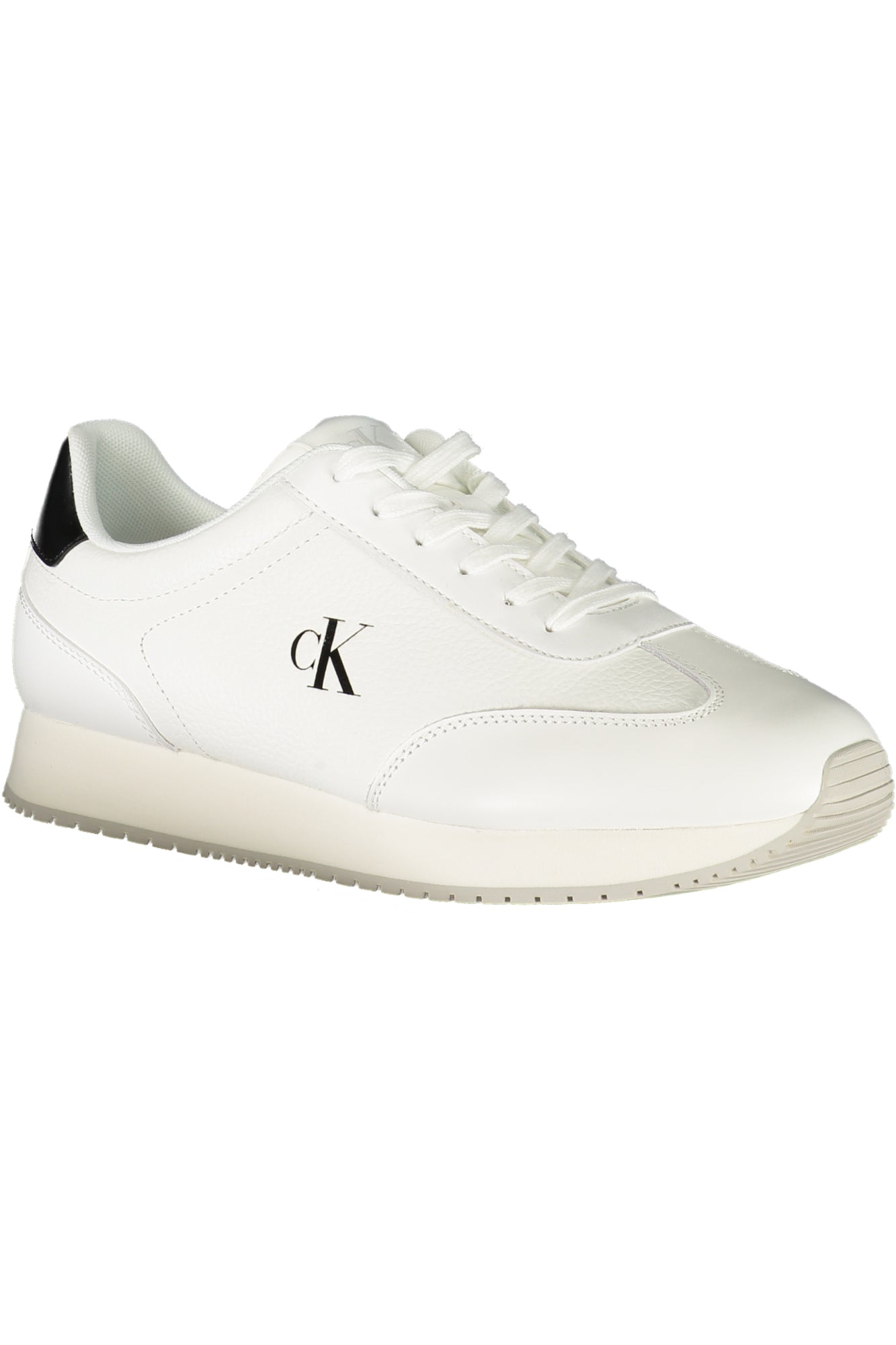 YM0YM01187_BI01W – Moderner Herren-Sportschuh in Weiß mit Kontrastdetails und Logo – Größe: 40, 41, 42, 43, 44, 45 – Farbe: Bianco