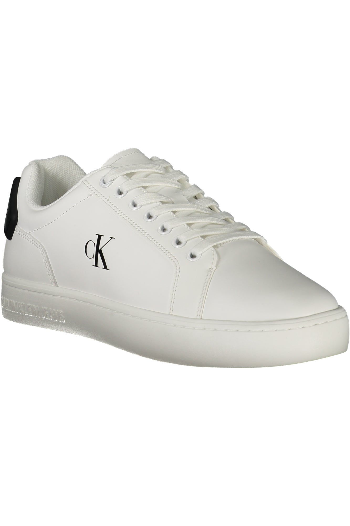 YM0YM01297_BI01W – Stylischer Herren Sneaker in Weiß mit Kontrastdetails und Komfortsohle – Größe: 40, 41, 42, 43, 44, 45 – Farbe: Bianco