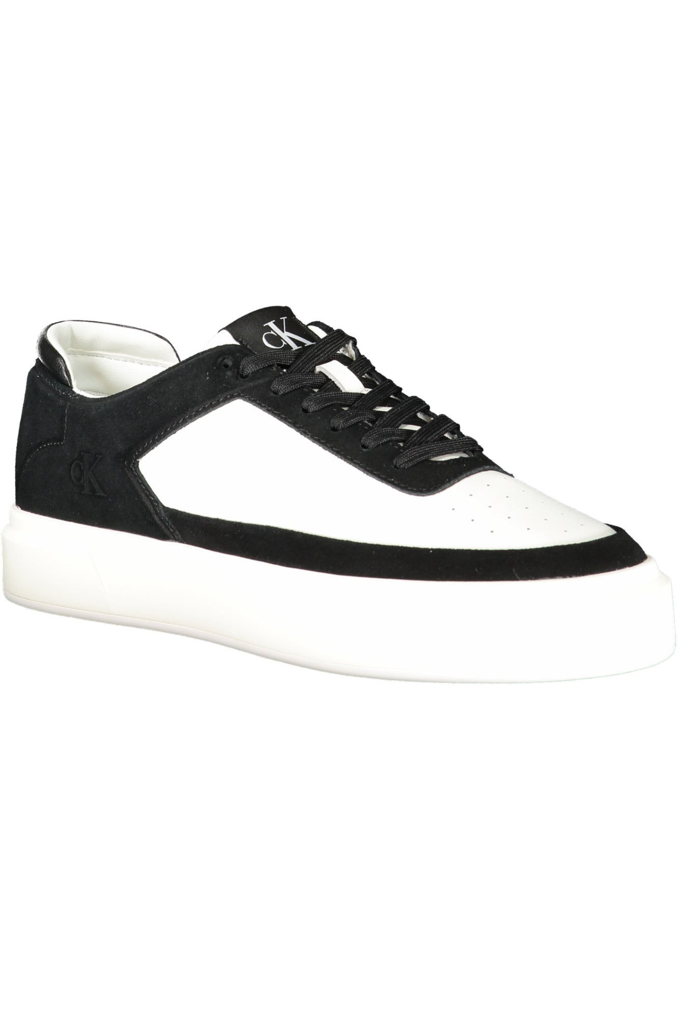 YM0YM01354_BI0GM – Herren-Sneaker, weiß-schwarz, herausnehmbare Innensohle, stilvoll. – Größe: 40, 41, 42, 43, 44, 45 – Farbe: Bianco