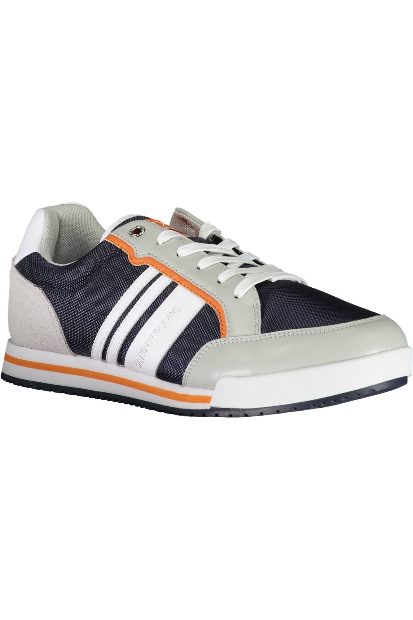 YM0YM00027_BLU_CHW – Herren Sportschuh Blau mit Kontrastdetails und Schnürsenkeln – Größe: 45 – Farbe: Blu
