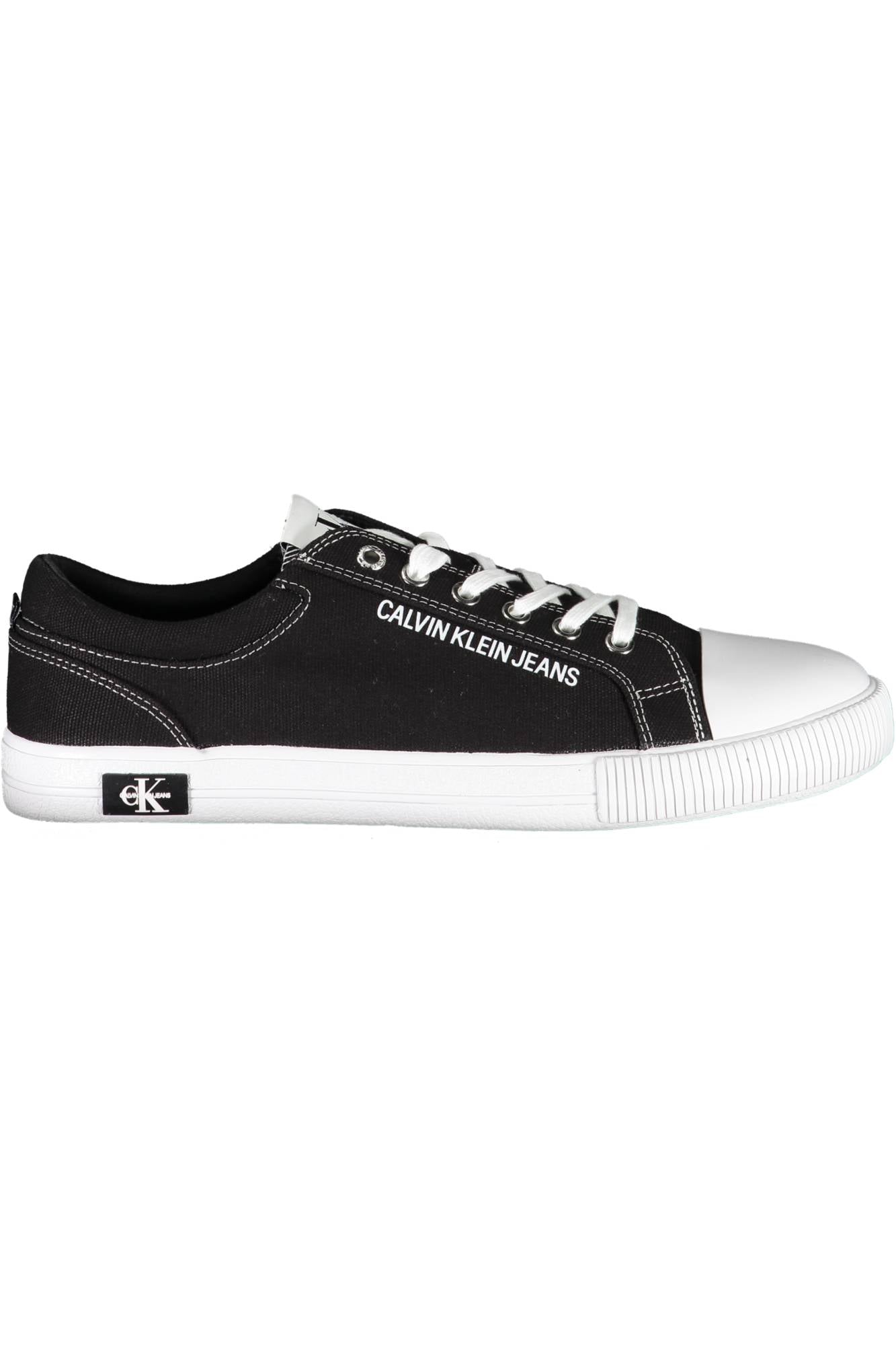 YM0YM00014_NERO_BDS – Stylische Herrensneaker in Schwarz mit Logo & Kontrastsohle – Größe: 41, 45 – Farbe: Nero