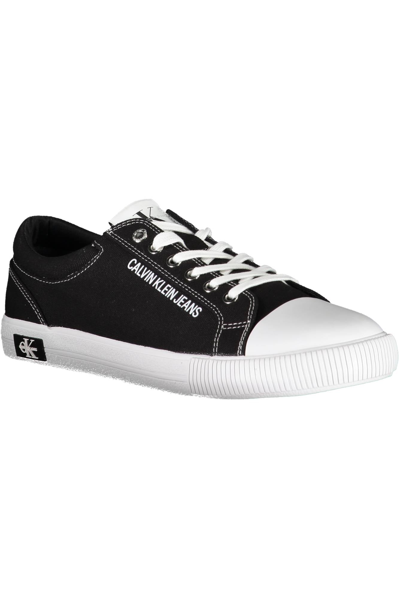 YM0YM00014_NERO_BDS – Stylische Herrensneaker in Schwarz mit Logo & Kontrastsohle – Größe: 41, 45 – Farbe: Nero