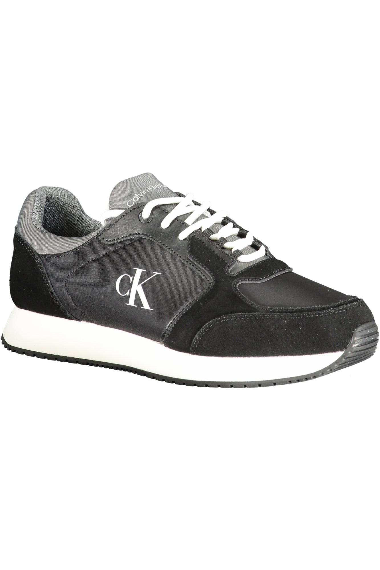 YM0YM01152_NE0GP – Eleganter Herrensportschuh Schwarz mit Kontrasten und Logo-Print – Größe: 40, 41, 42, 43, 44, 45, 46 – Farbe: Nero