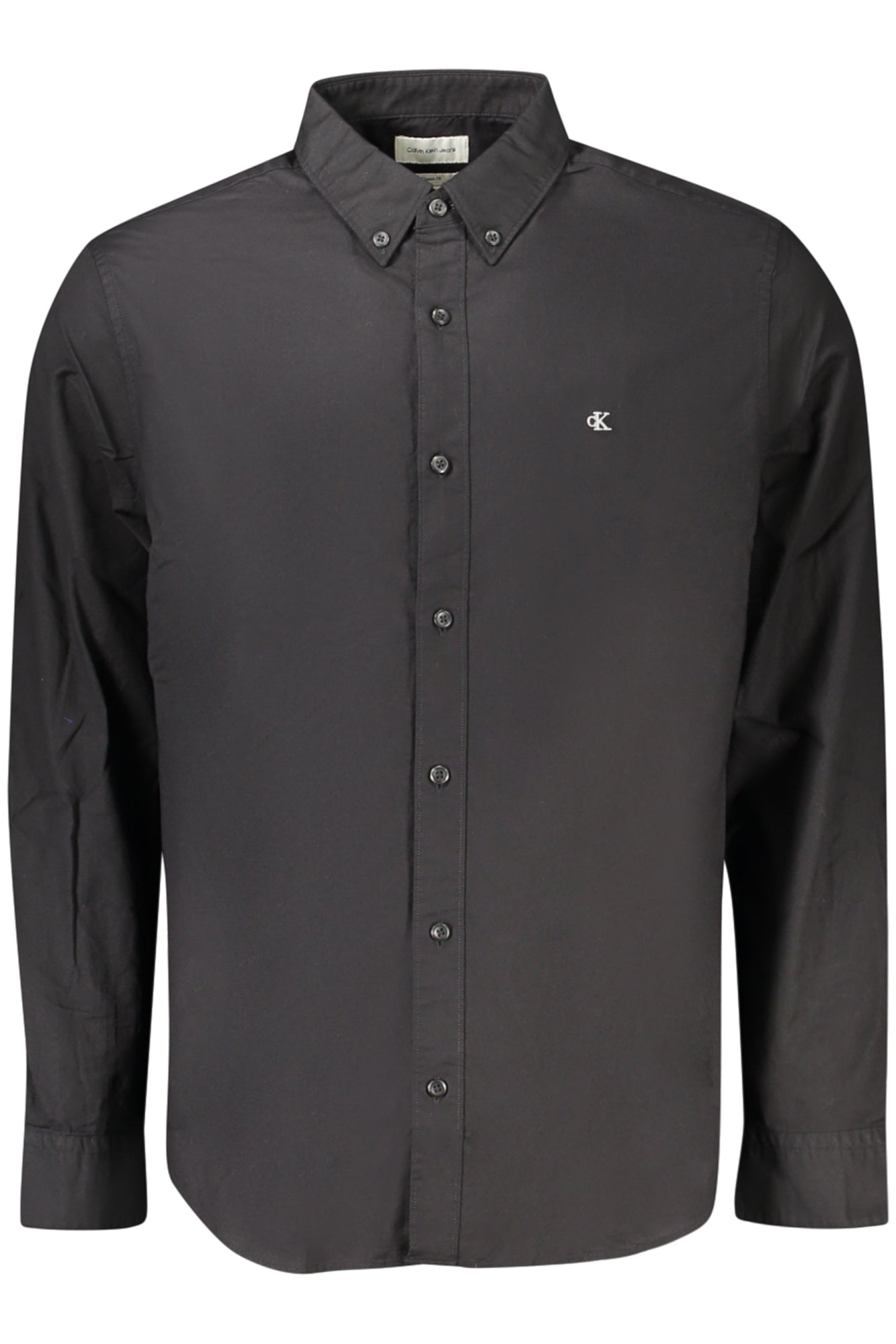 LV140EM125_NEUB1 – Elegantes Herren Langarmhemd - Schwarz mit Stickerei und Logo – Größe: S, M, L, XL, 2XL – Farbe: Nero