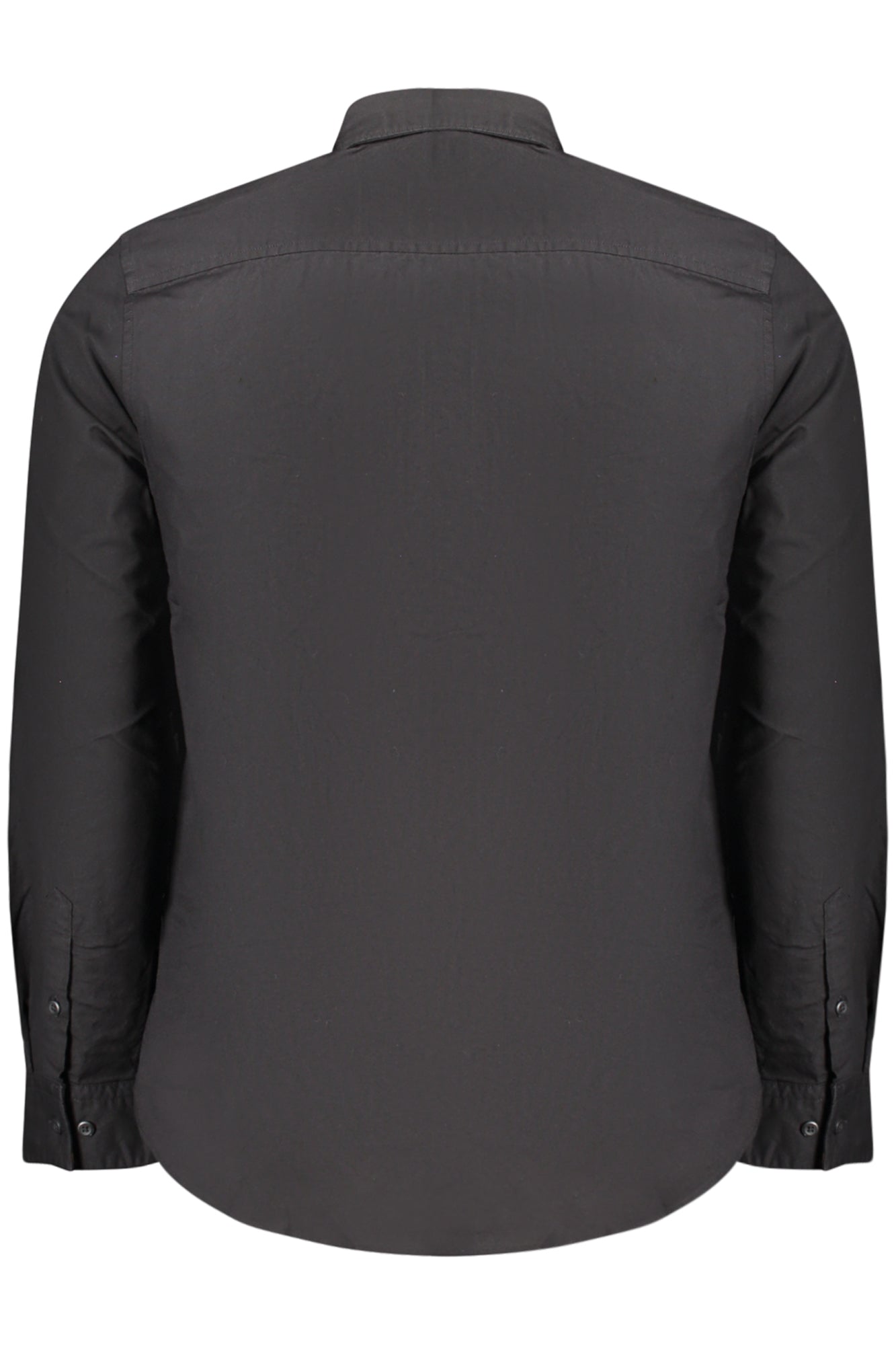 LV140EM125_NEUB1 – Elegantes Herren Langarmhemd - Schwarz mit Stickerei und Logo – Größe: S, M, L, XL, 2XL – Farbe: Nero
