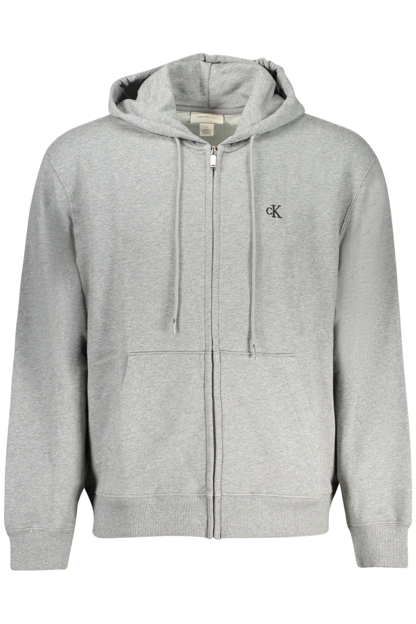 LV04RD240G_GRP7E – Stylisches Graues Herren-Sweatshirt mit Reißverschluss und Stickerei – Größe: S, M, L, XL – Farbe: Grigio