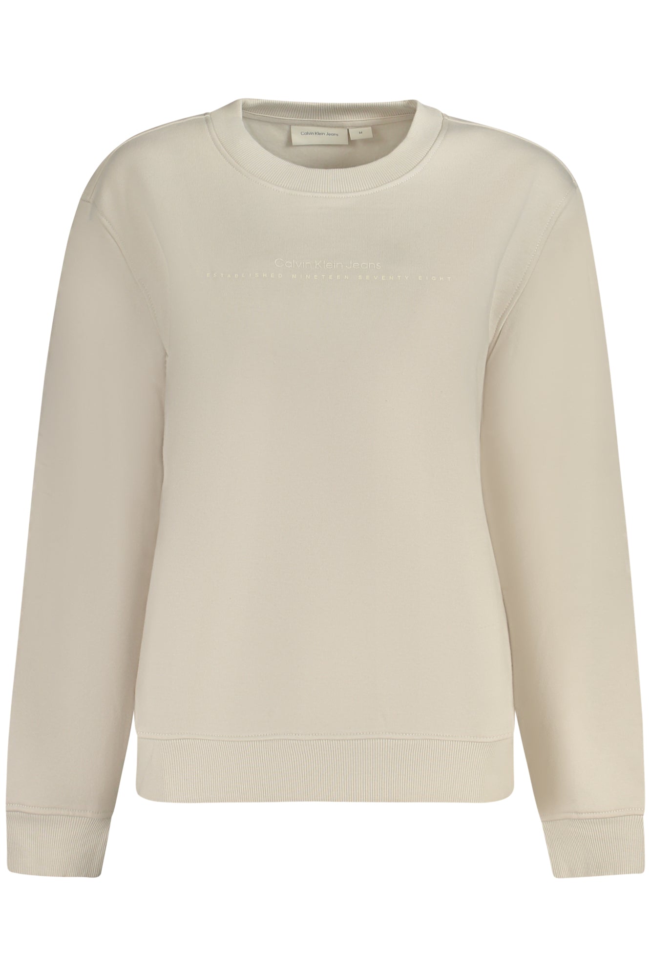 J20J224731_BEPDH – CALVIN KLEIN FELPA SENZA ZIP DONNA BEIGE – Größe: XS, S, M, L, XL – Farbe: Beige
